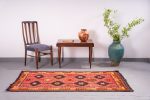 Behbahan Orange Persian Rug with Goats Hair Foundation - Image 4