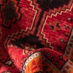 Behbahan Orange Persian Rug with Goats Hair Foundation - Image 7