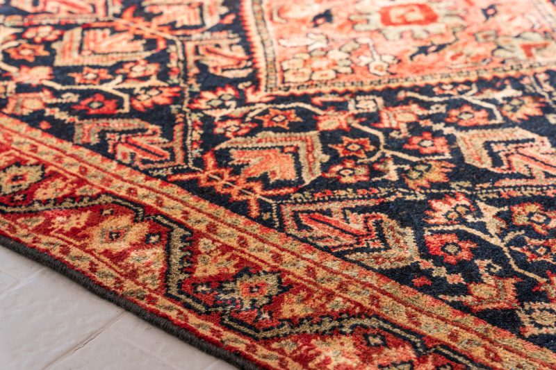 Semi Antique Meshkabad Golfarang Carpet 6