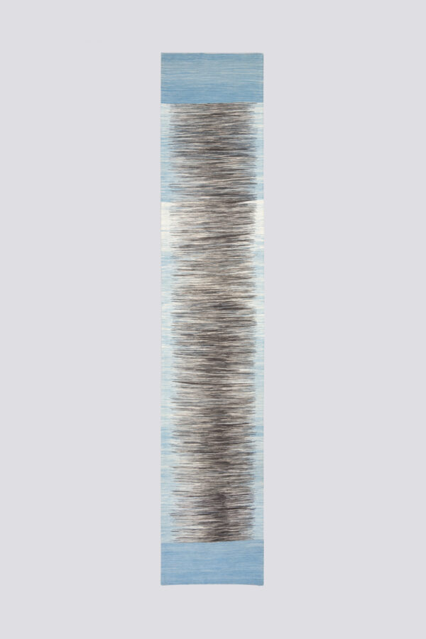 Sky and Shadow Fine Minimalist Mazandaran Kilim Rug 3.4SQM