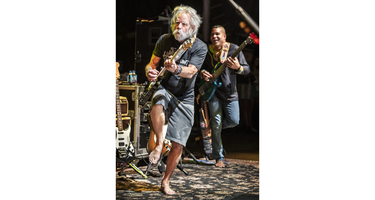 Rugs and Rockers: The Strange Bond Between Persian Rugs and Rock’n’Roll 24 Bob Weir performing barefoot onstage with Dead & Company at the Lockn' Festival in Arrington, Virginia (2018).