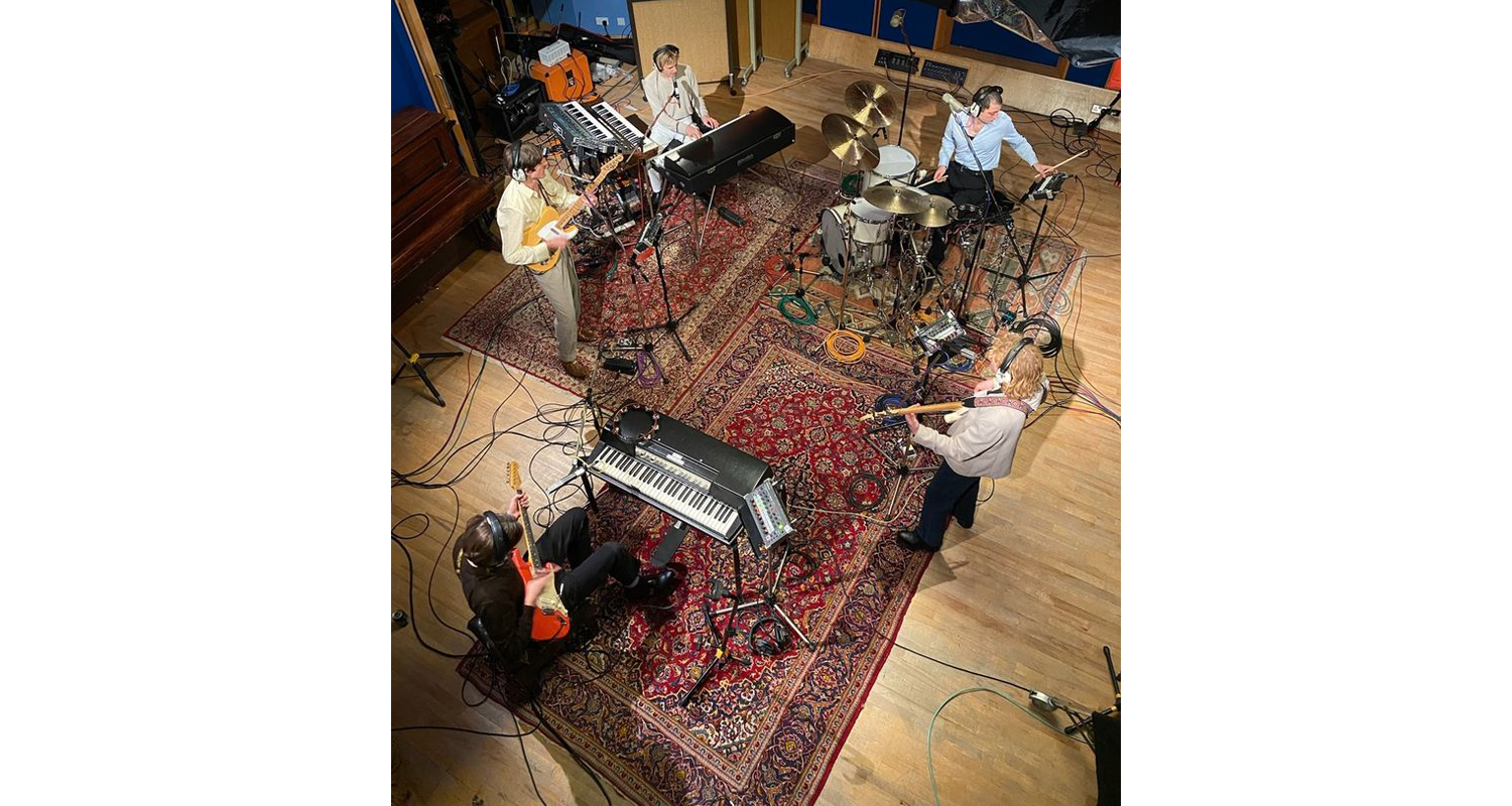 Rugs and Rockers: The Strange Bond Between Persian Rugs and Rock’n’Roll 13 Australian Band, Parcels, tracking live at Abbey Road Studios, London (2019). Top recording studios globally rely on heavy Persian rugs to control floor reflections and improve room acoustics.