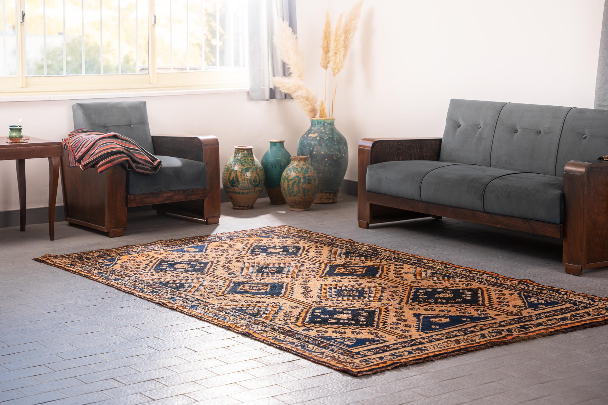 Antique Mamasani Shiraz Rug 3