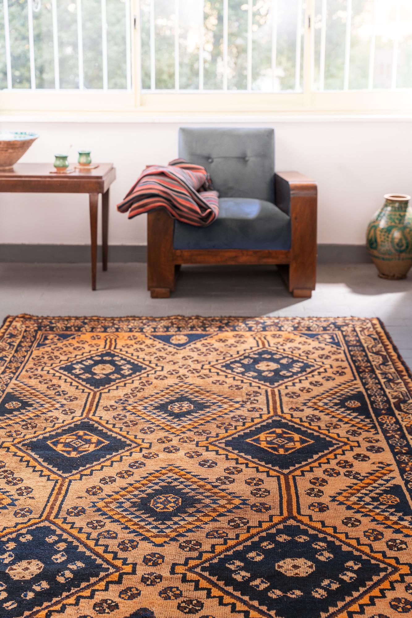 Antique Mamasani Shiraz Rug 4