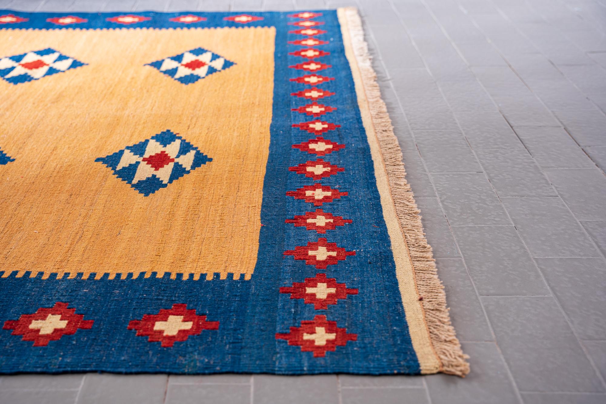 Blue and Cream Kilim 5