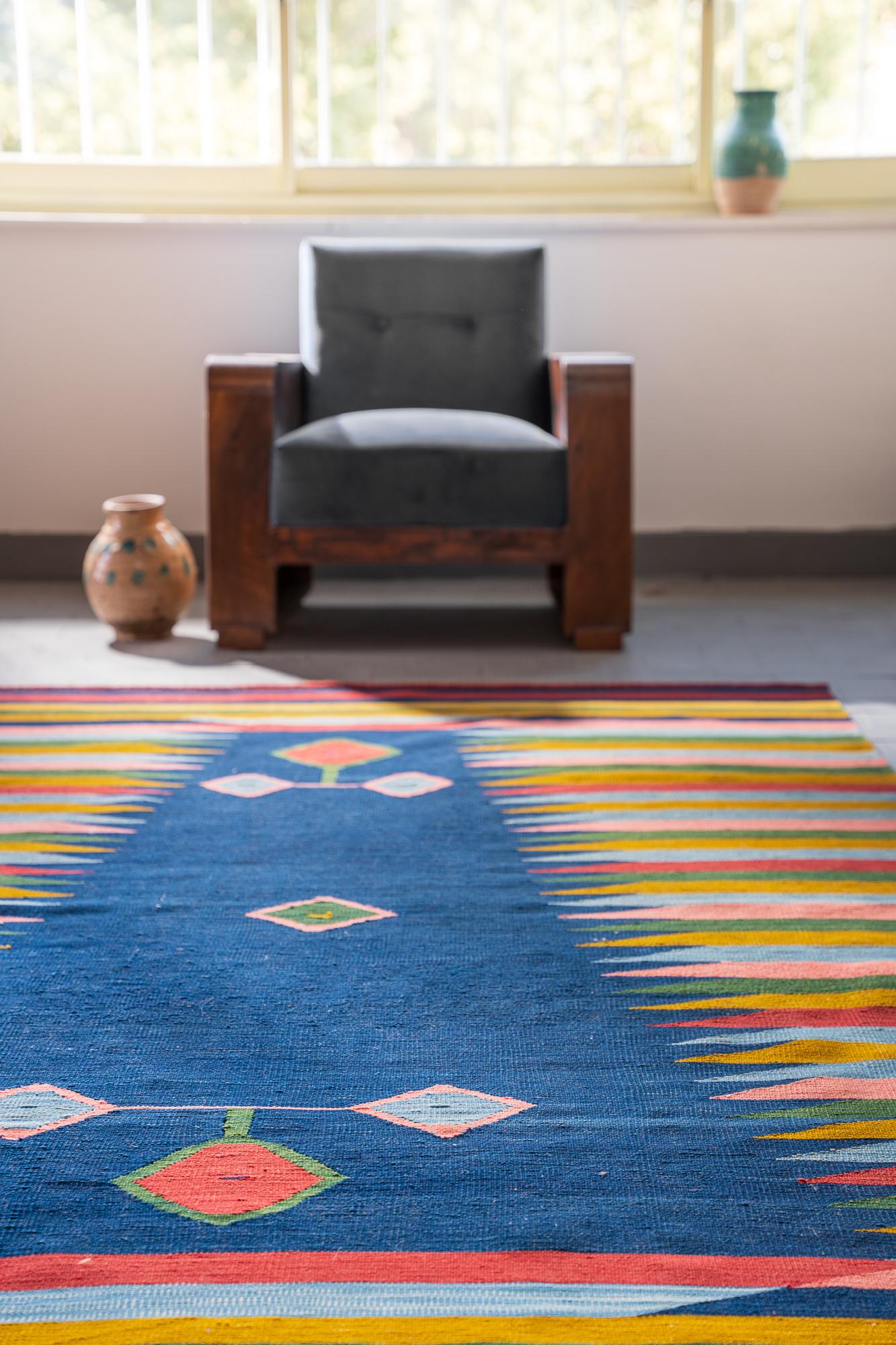 Large Toranj navy Kamu Kilim 4