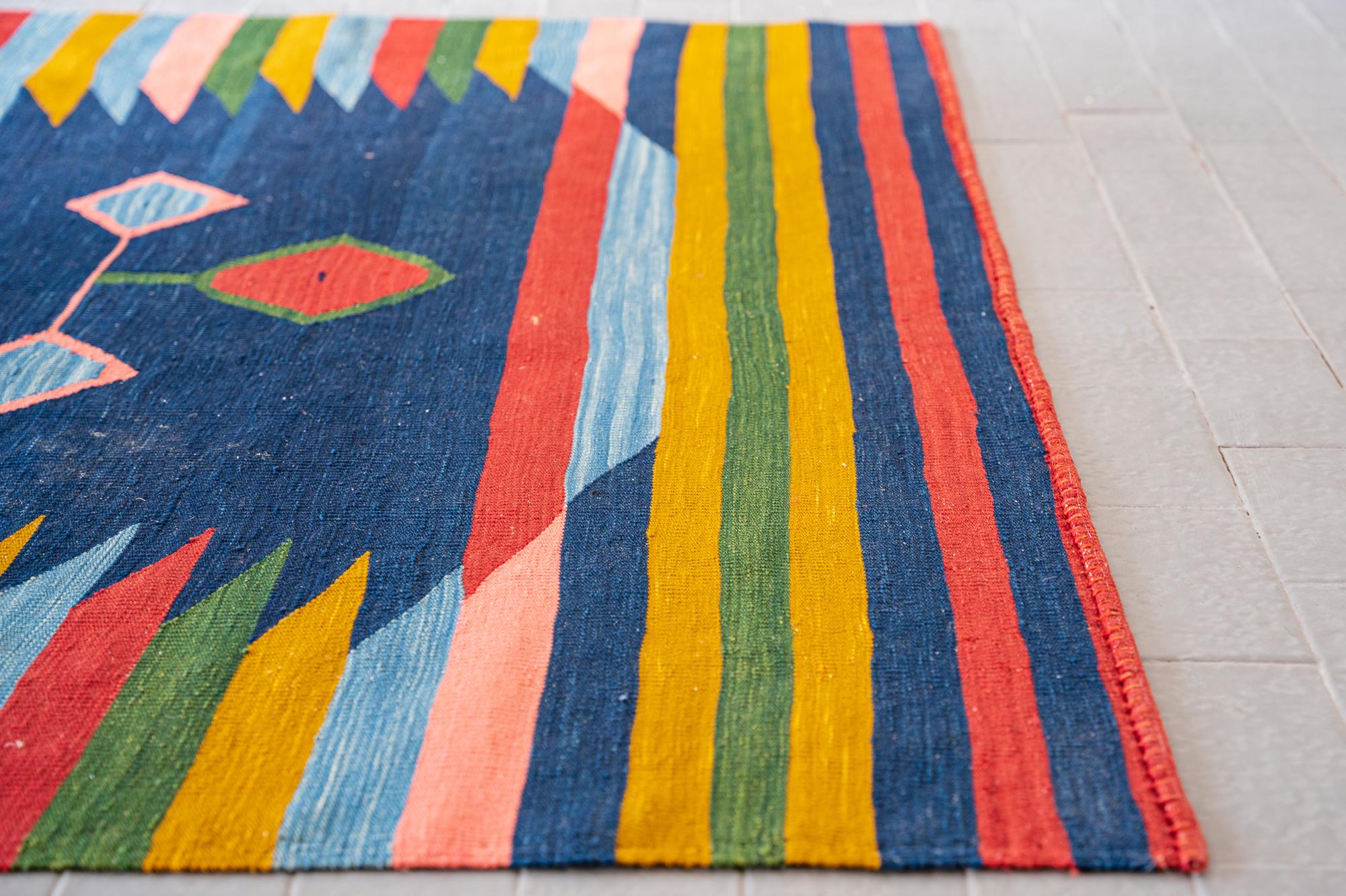 Large Toranj navy Kamu Kilim 5