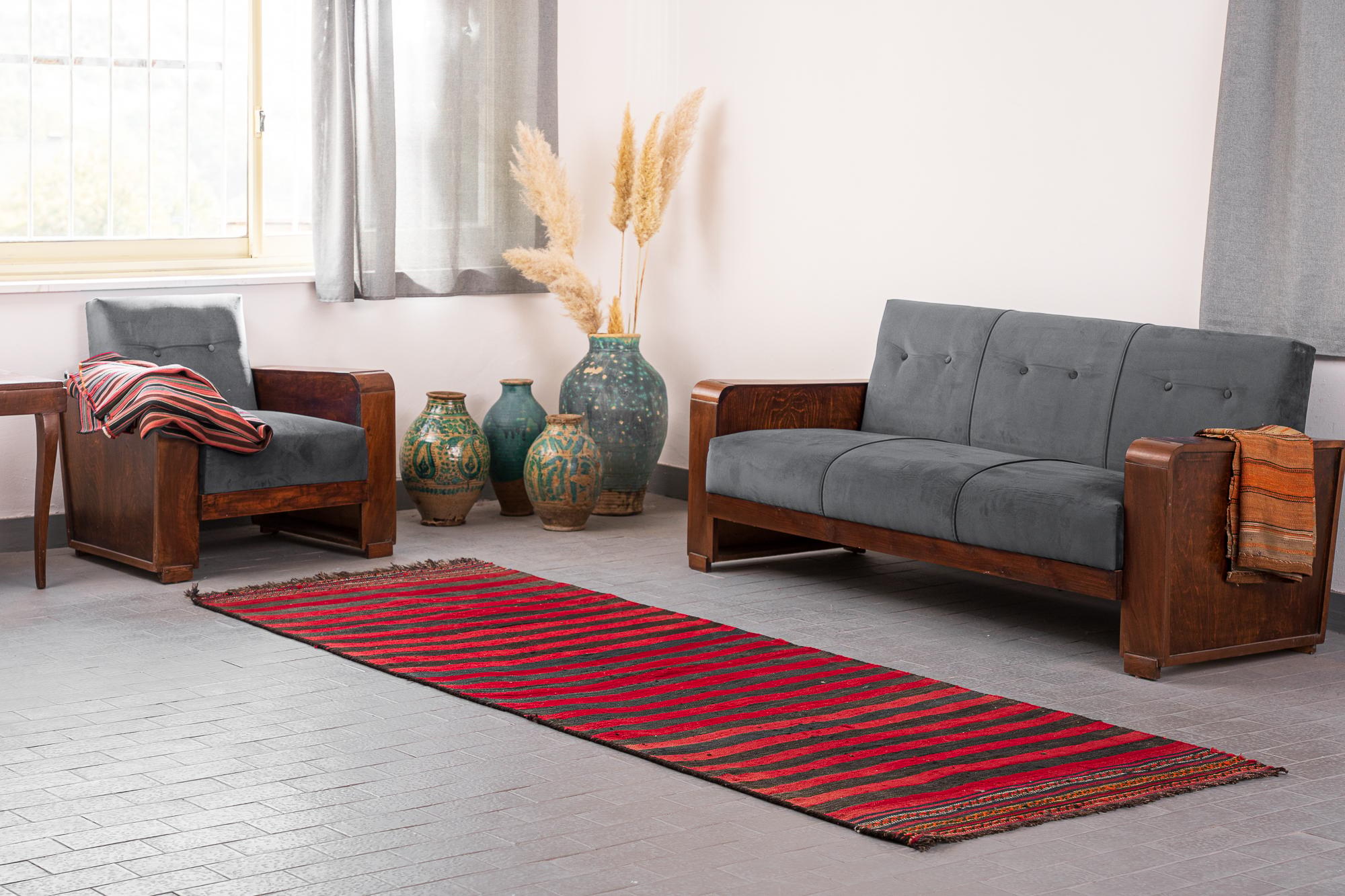 Sirjan Stripe Kilim Runner 3