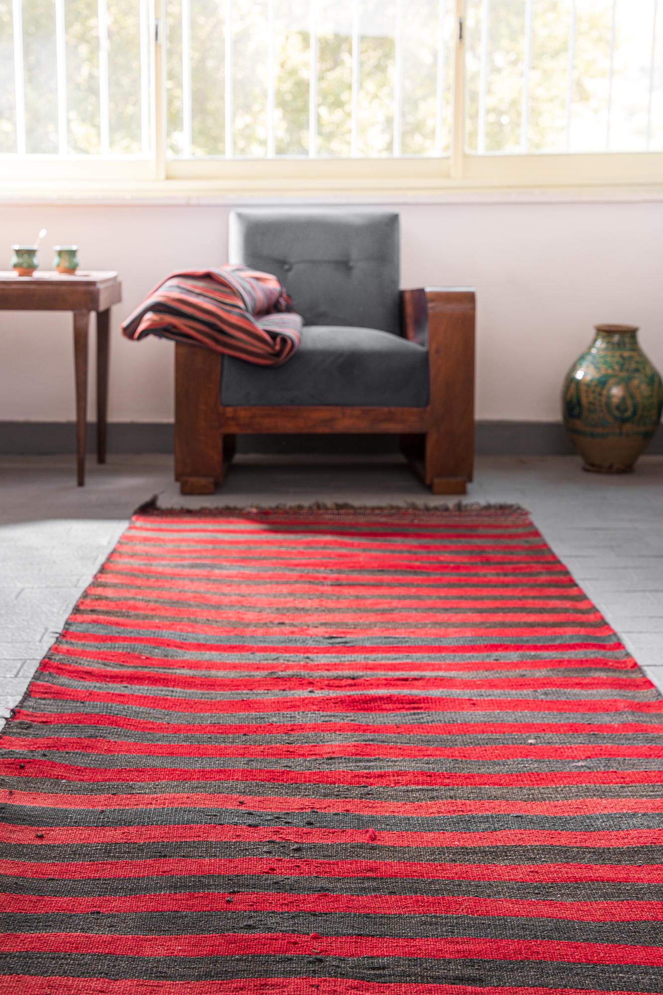 Sirjan Stripe Kilim Runner 4