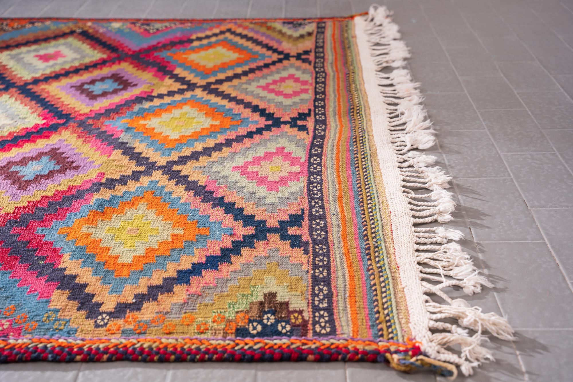 Superfine Vintage Oval design Sirjan Kilim 5