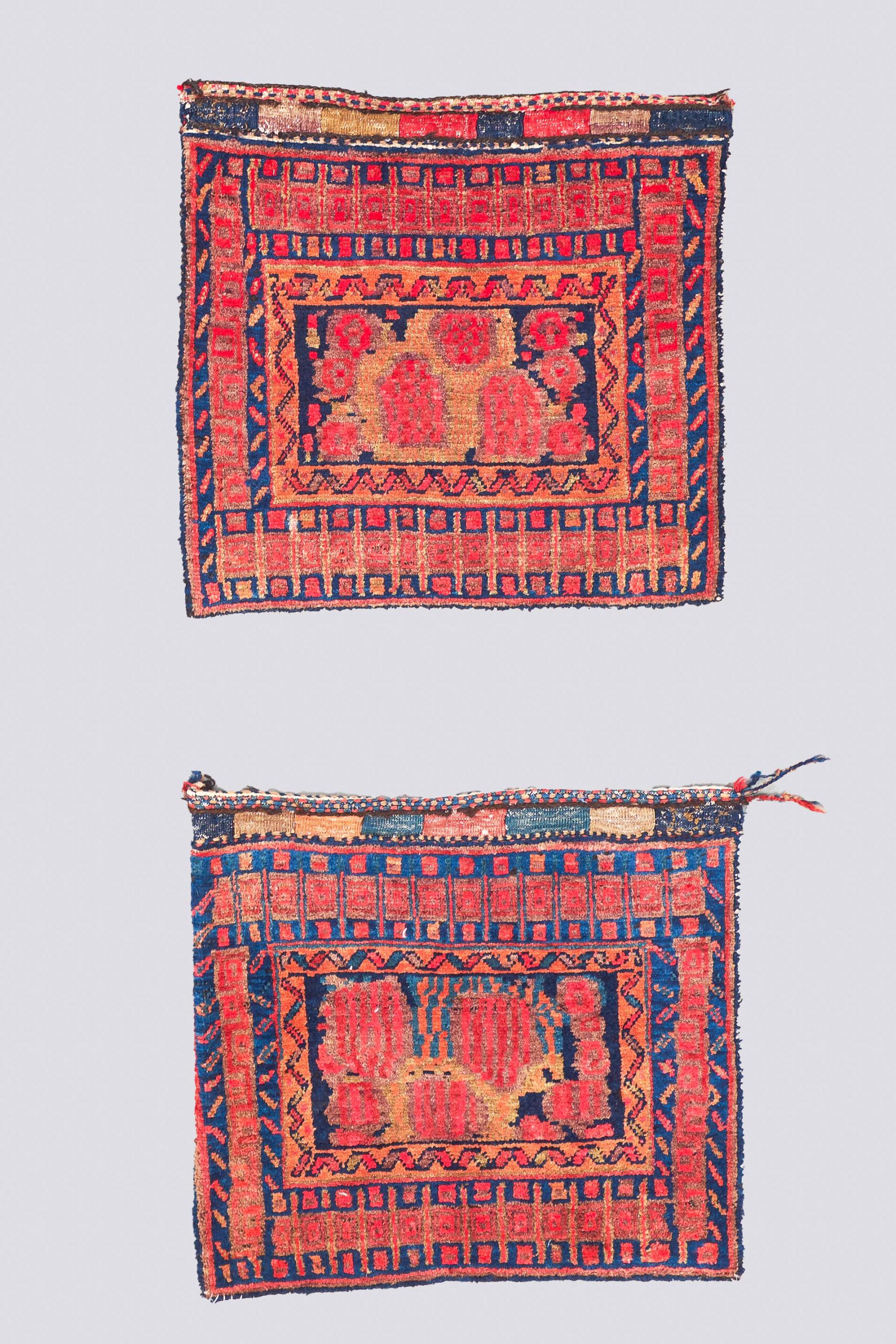 Pair of antique Golfarang Saddlebag faces 1