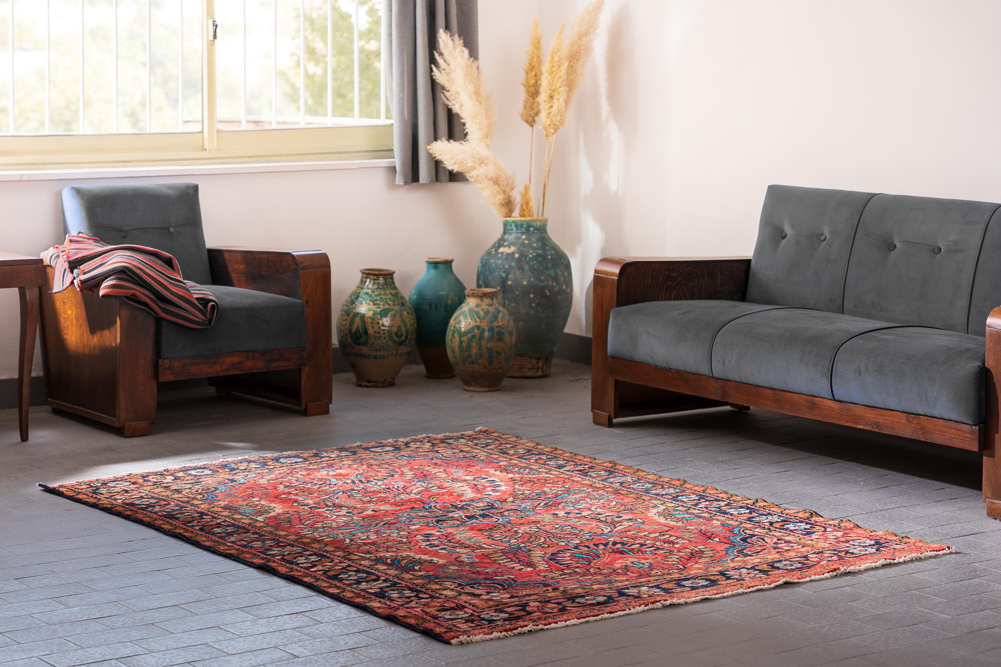 Vintage Lylian Afshan Armenian carpet 3