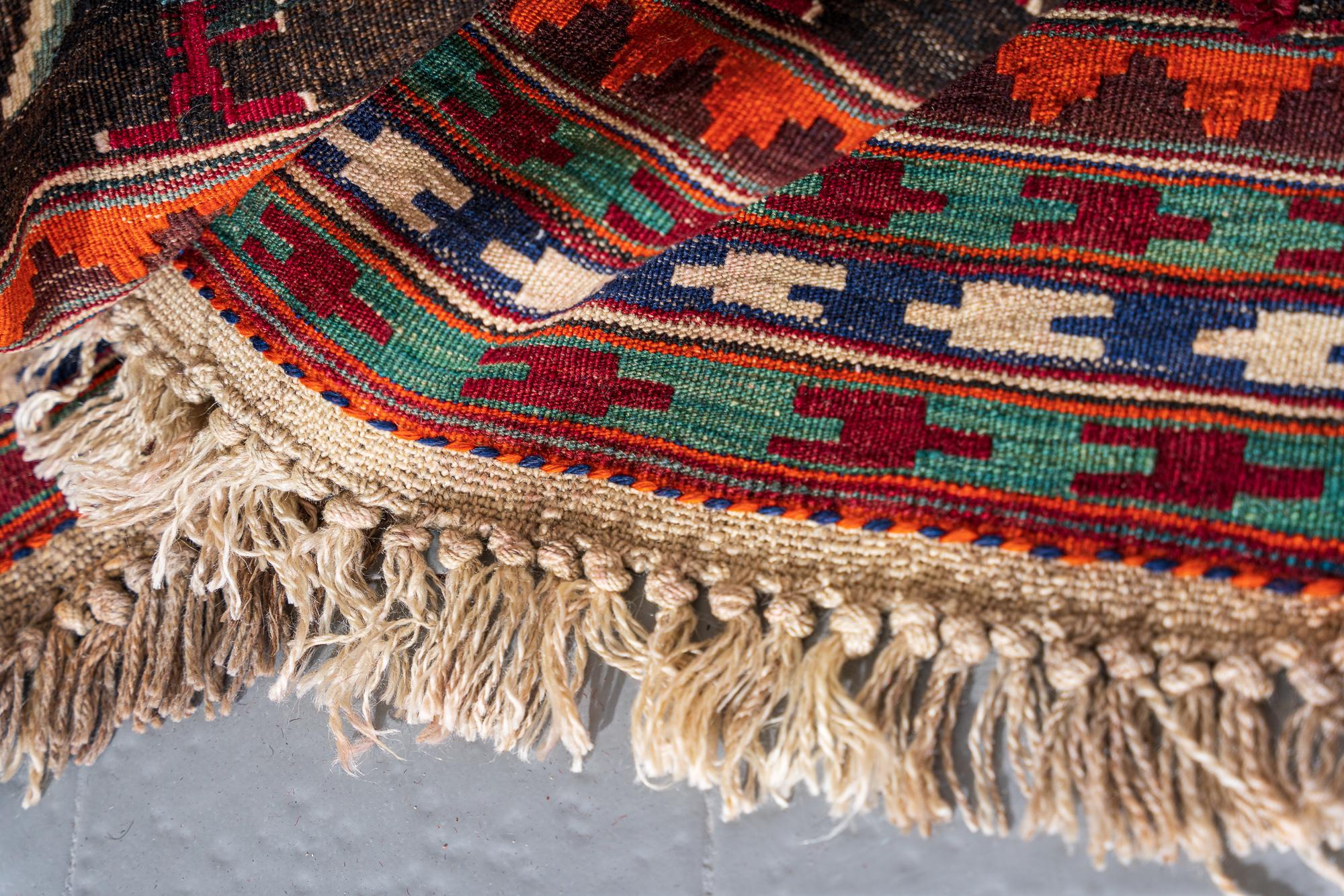Vintage Qashqai Qouch Pictorial Kilim 6