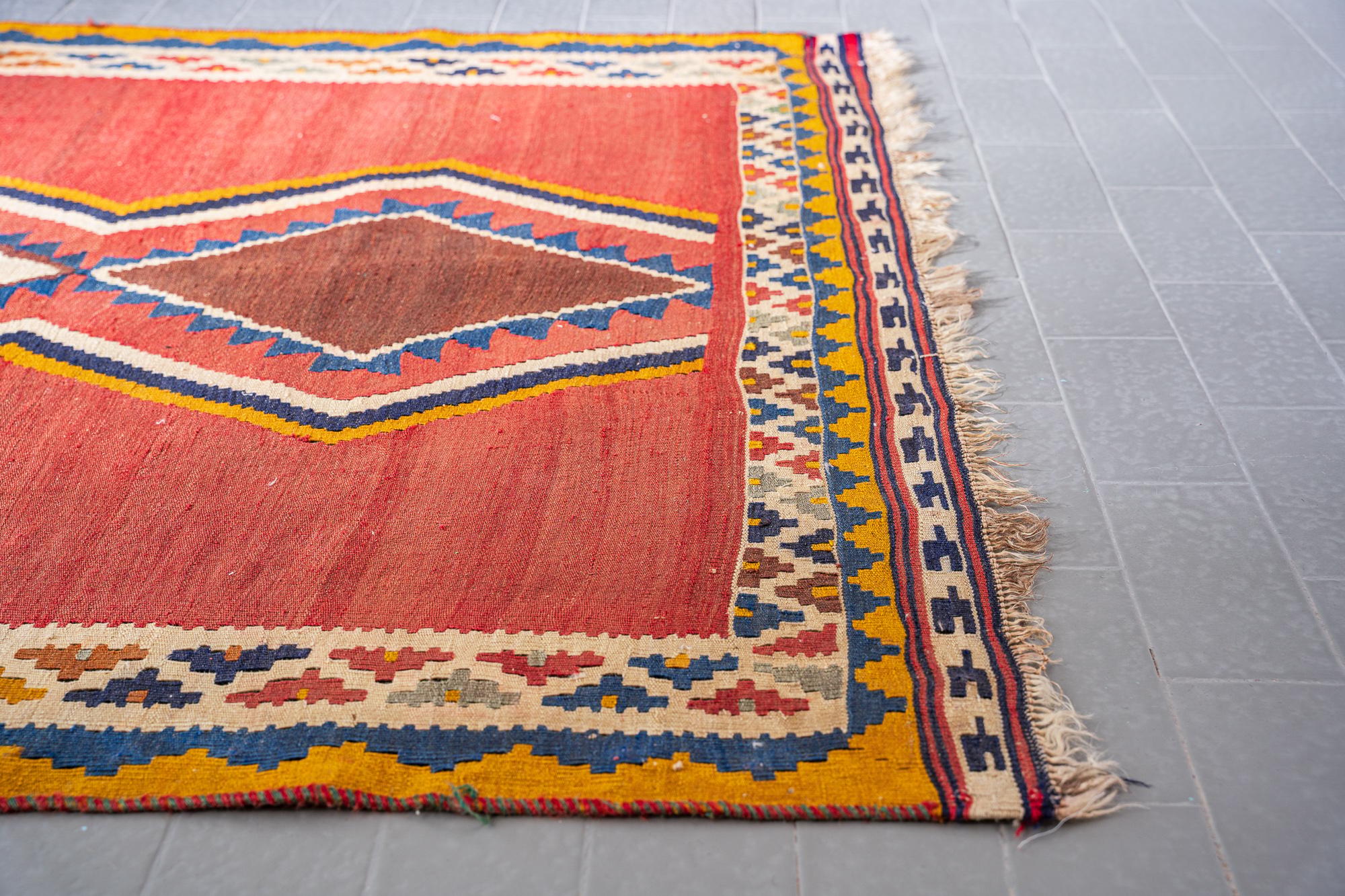 Vintage Qashqai Sunrise 3 Toranj Kilim 5