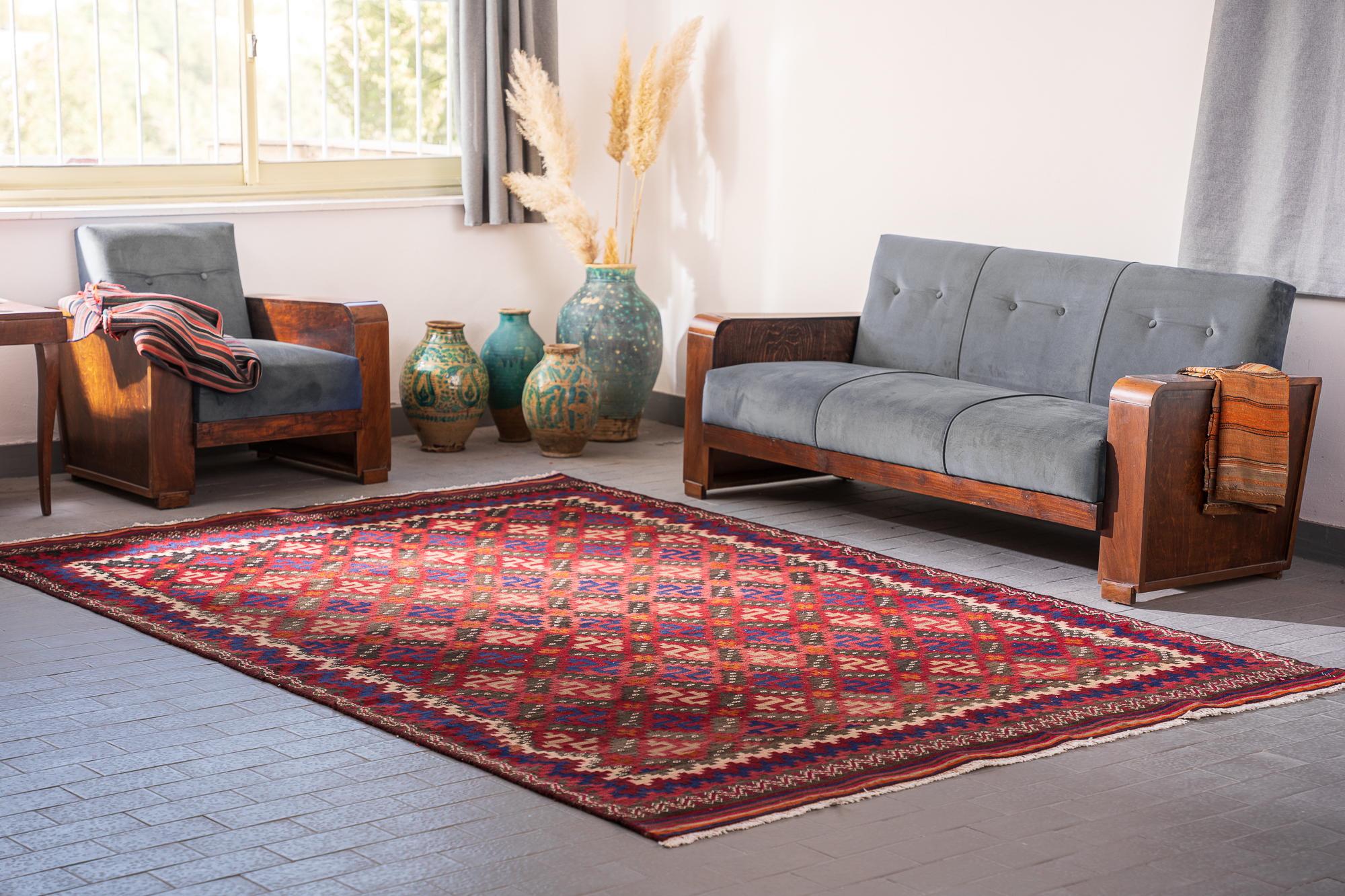 Vintage Sirjan Kilim 3