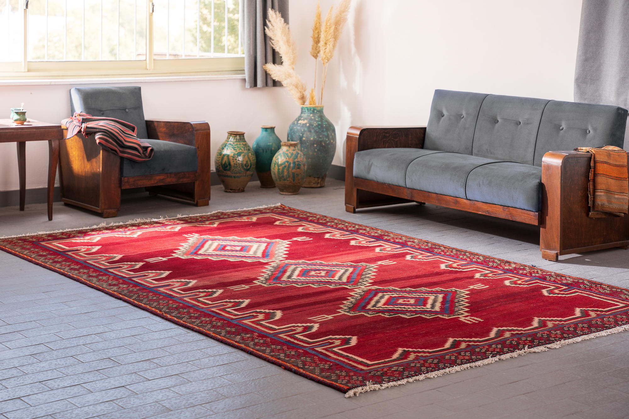 Vintage Sirjan Toranj Kilim 3