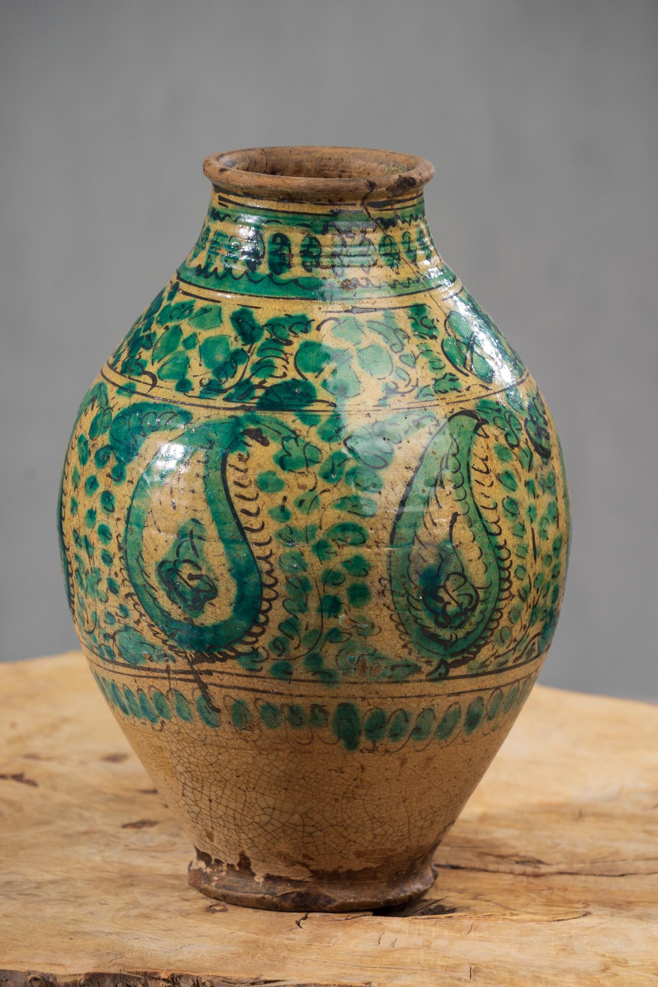 Antique Aghai Large Boteh Vase