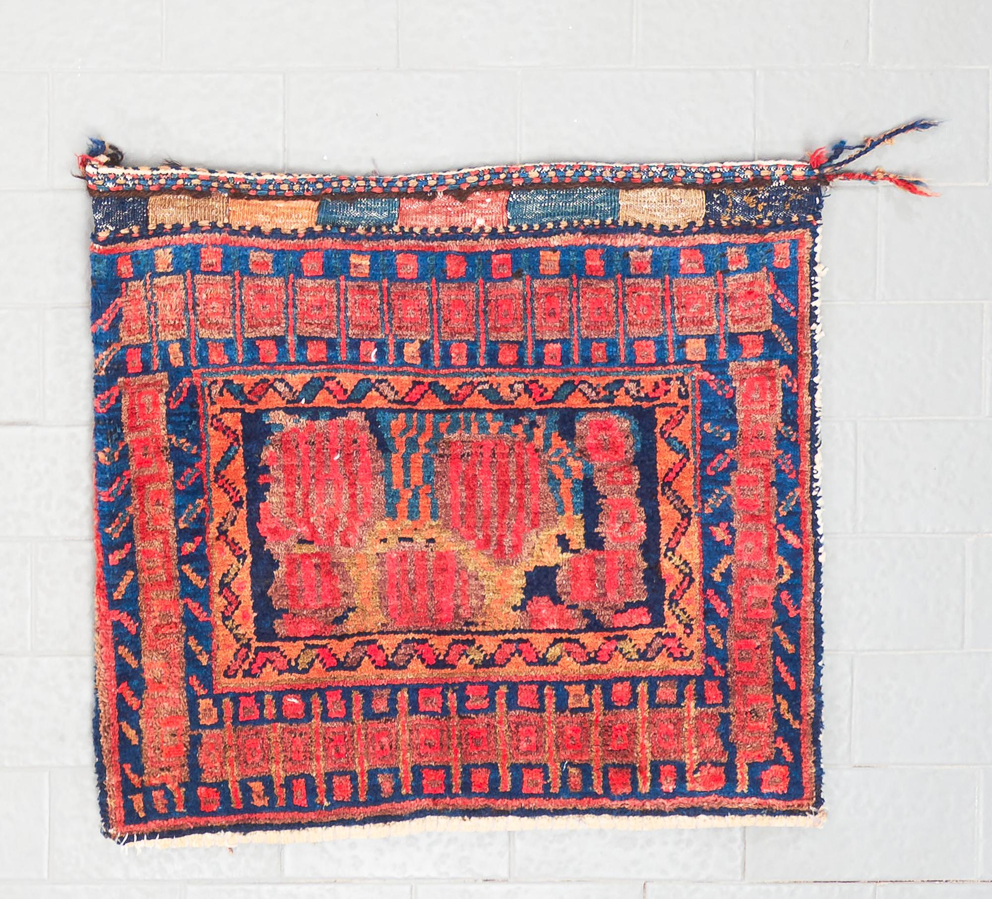 TC007 Pair of antique Golfarang Decorative Carpets Pink and orange001 2