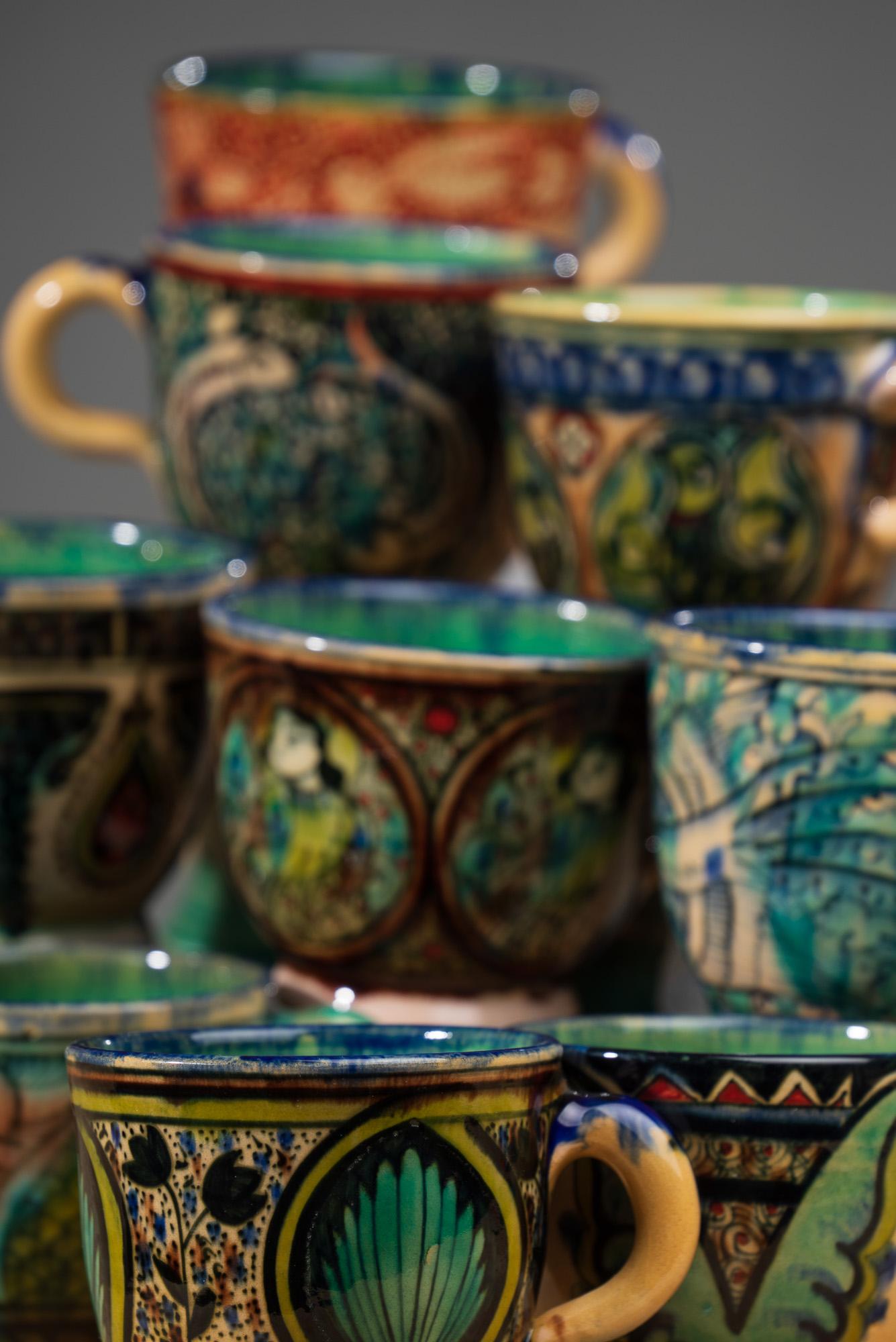 Ceramics Painted Nishapur Tea Cups