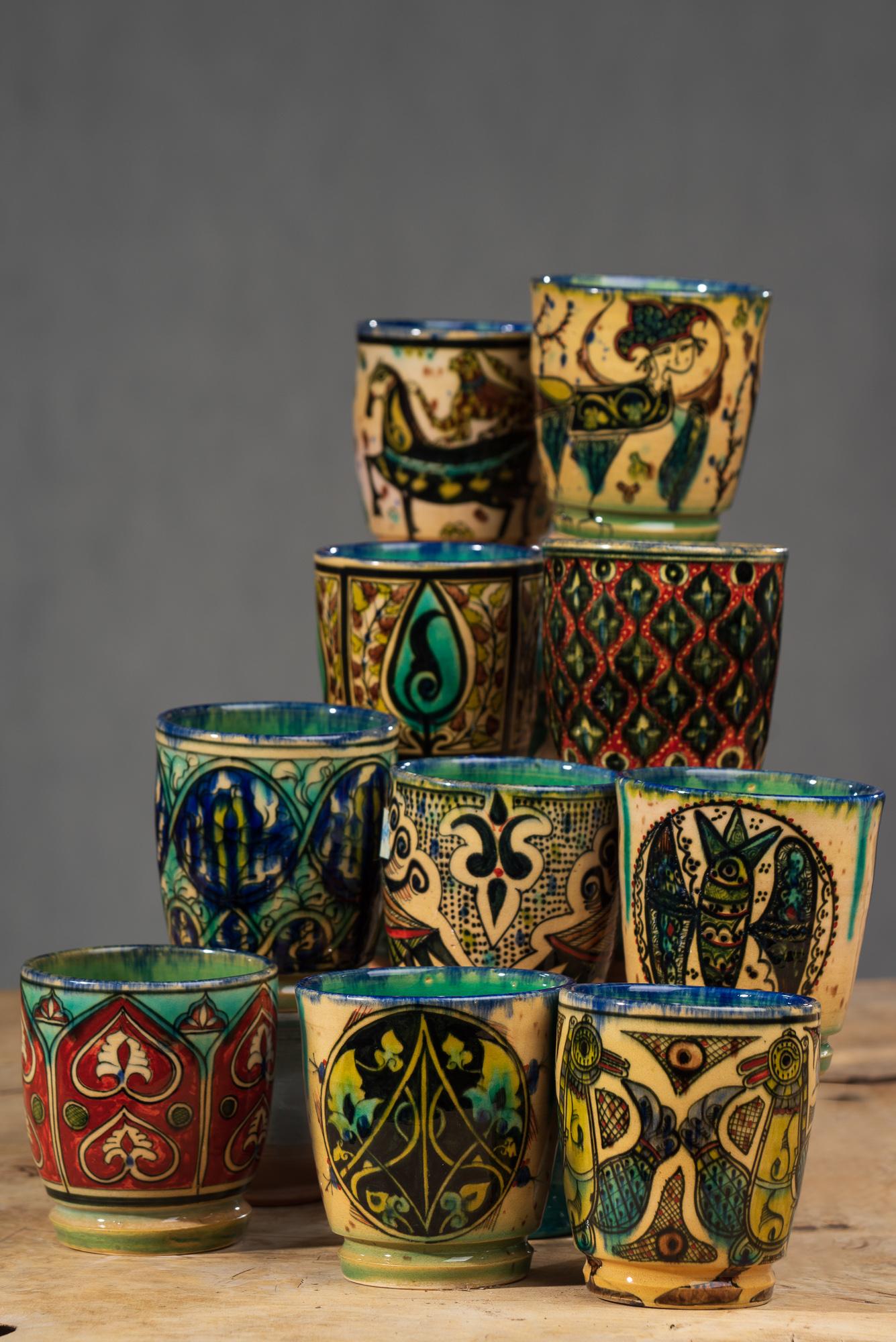 Ceramics Painted Nishapur mugs