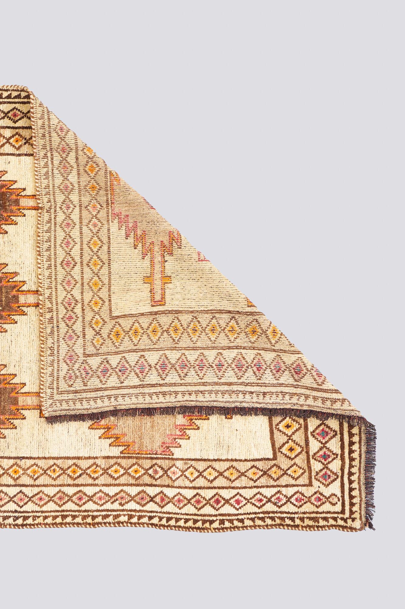 Vintage Qashqai Shooli Doutone Persian Gabbeh Rug