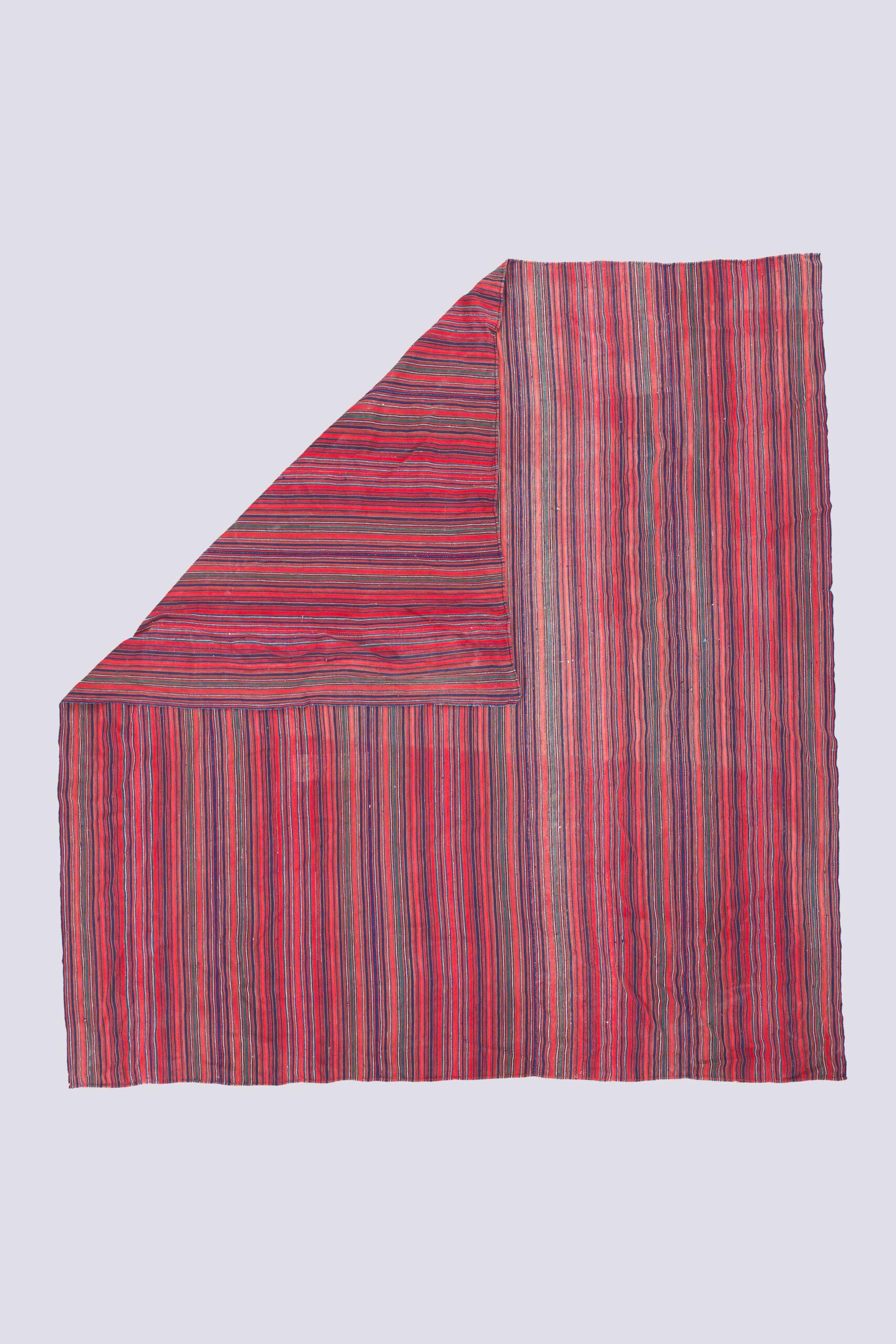Vintage Sanneh Stripe Persian Jajim Flatweave