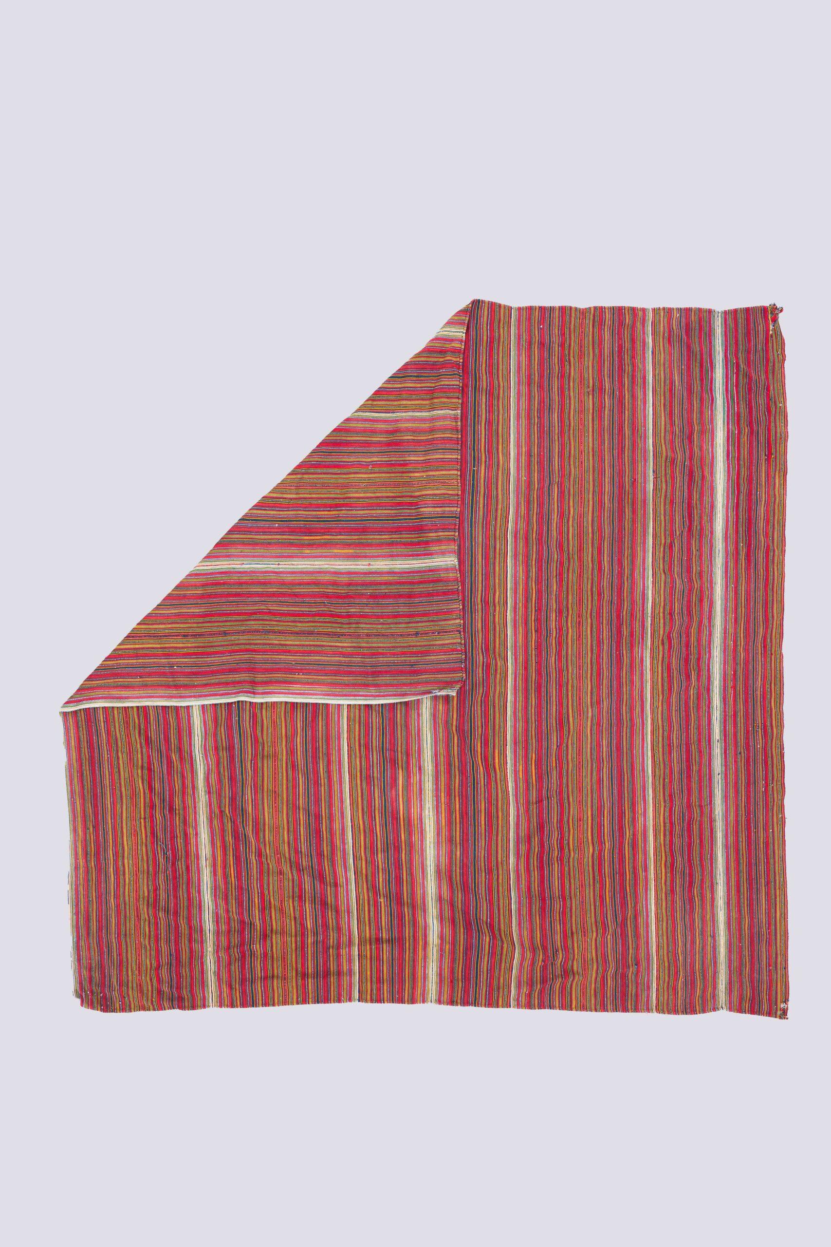 Vintage Sanneh Stripe Persian Jajim Flatweave