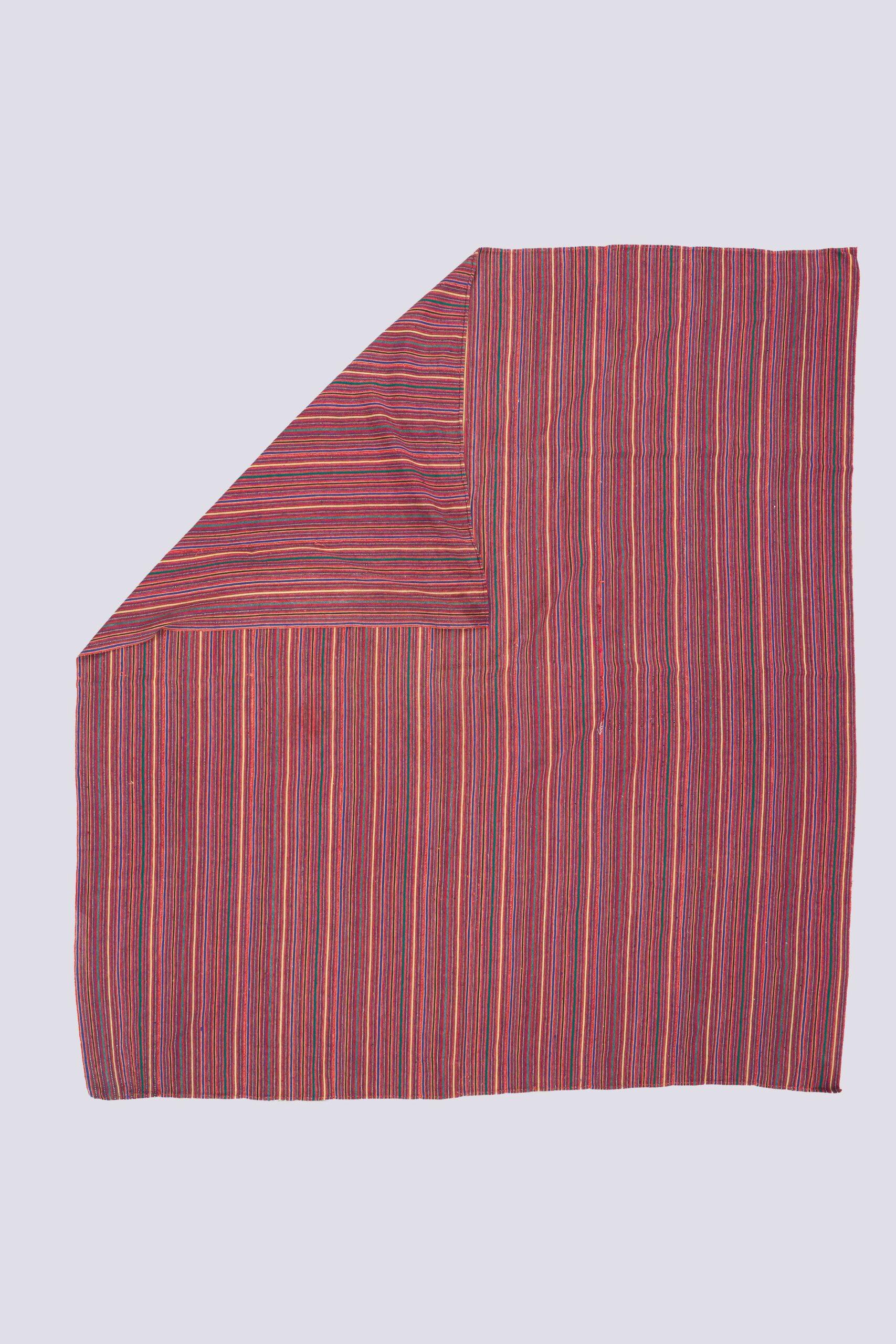 Vintage Sanneh Stripe Persian Jajim Flatweave
