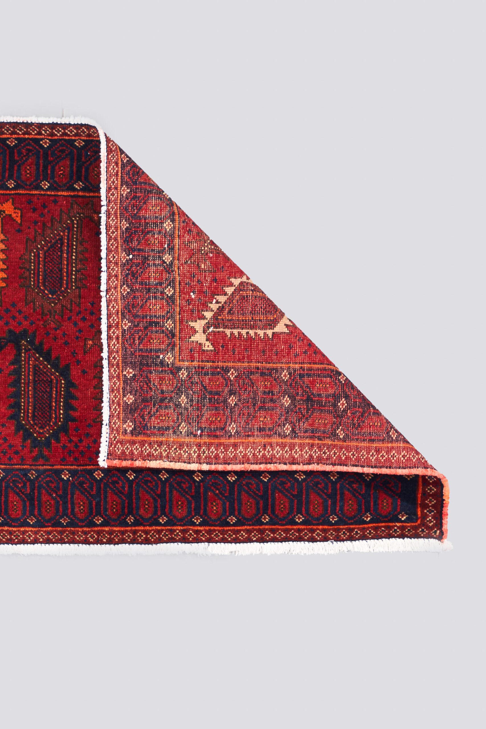 Rare Torkaman Boteh Persian Poshti Rug
