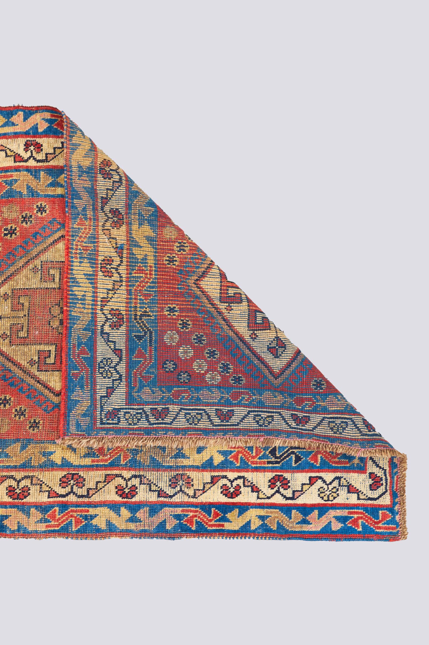 Antique Qashqai triple Toranj Persian Rug