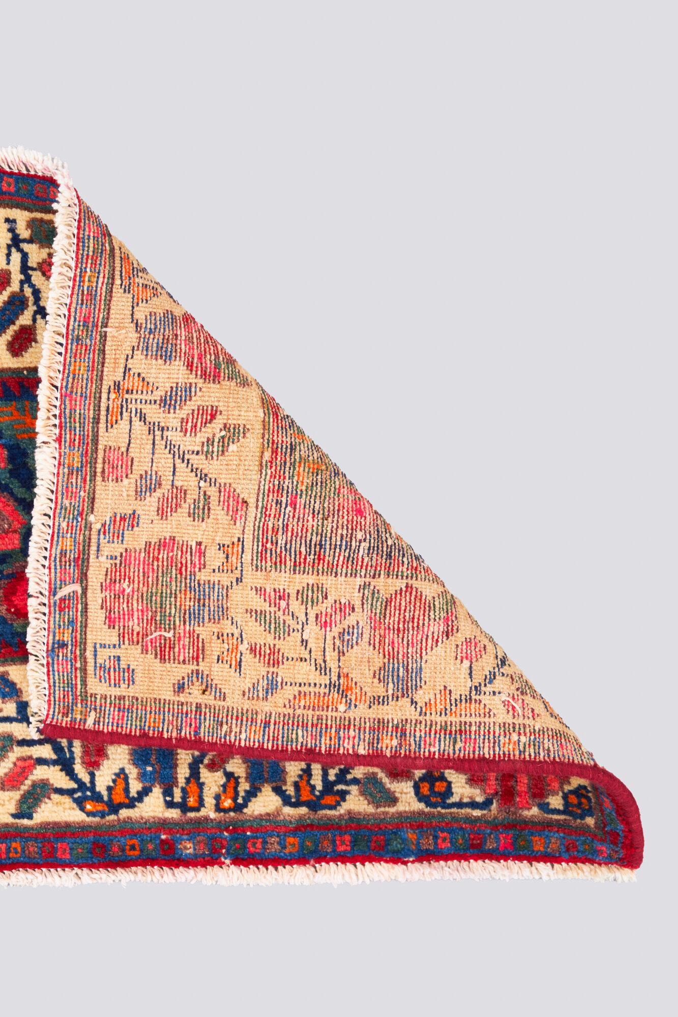 Vintage Sirjan Golfranag Persian Poshti Rug