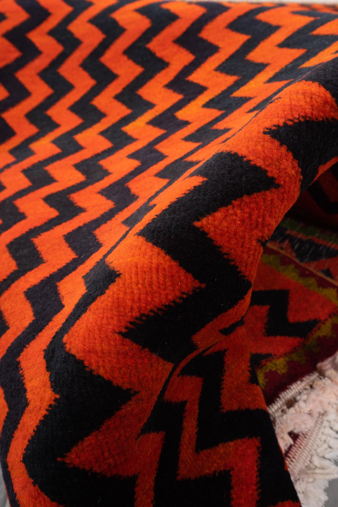Vintage Qashqai Wave Persian Rug