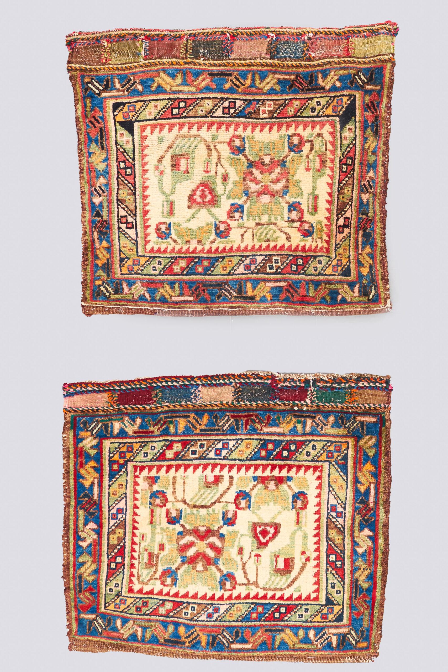 Pair of antique Golfarang Saddlebag faces 2