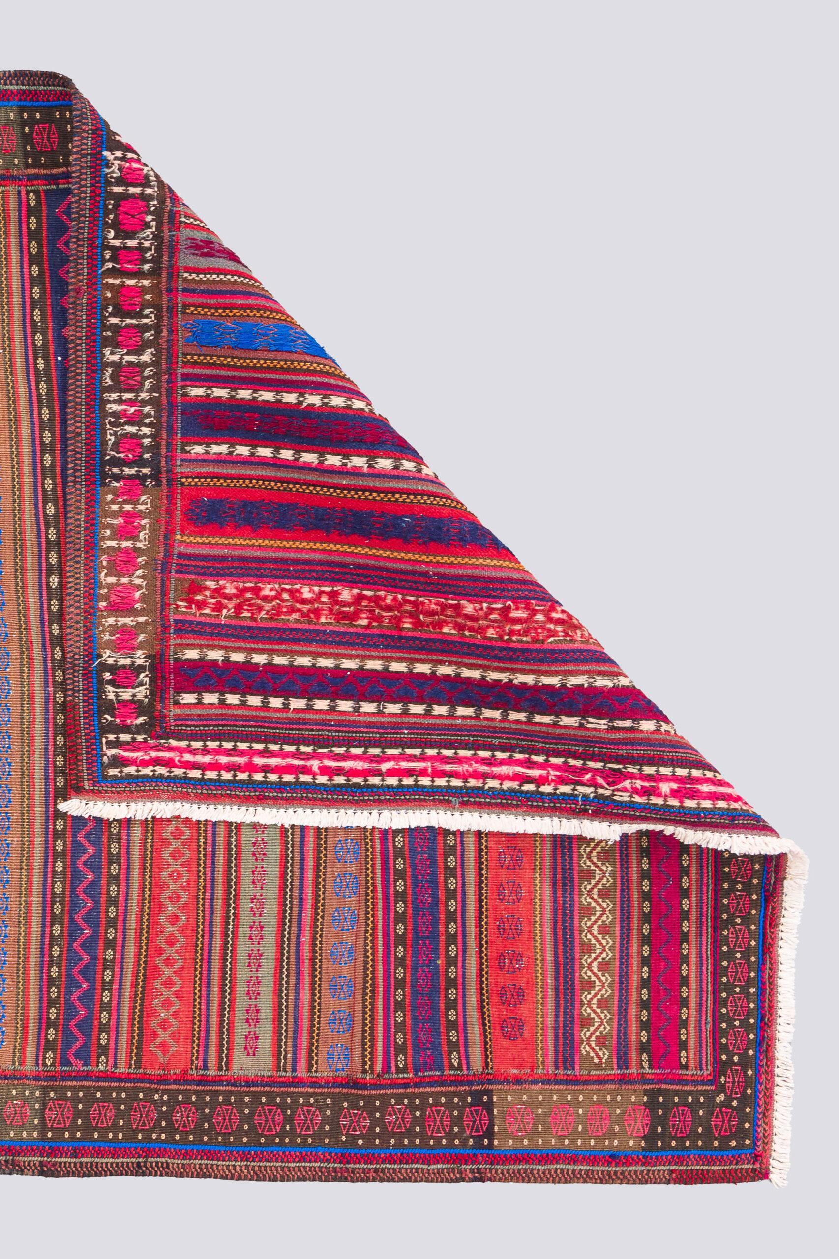 Vintage Sirjan Afshar Fine Muhrammat Persian Kilim Rug