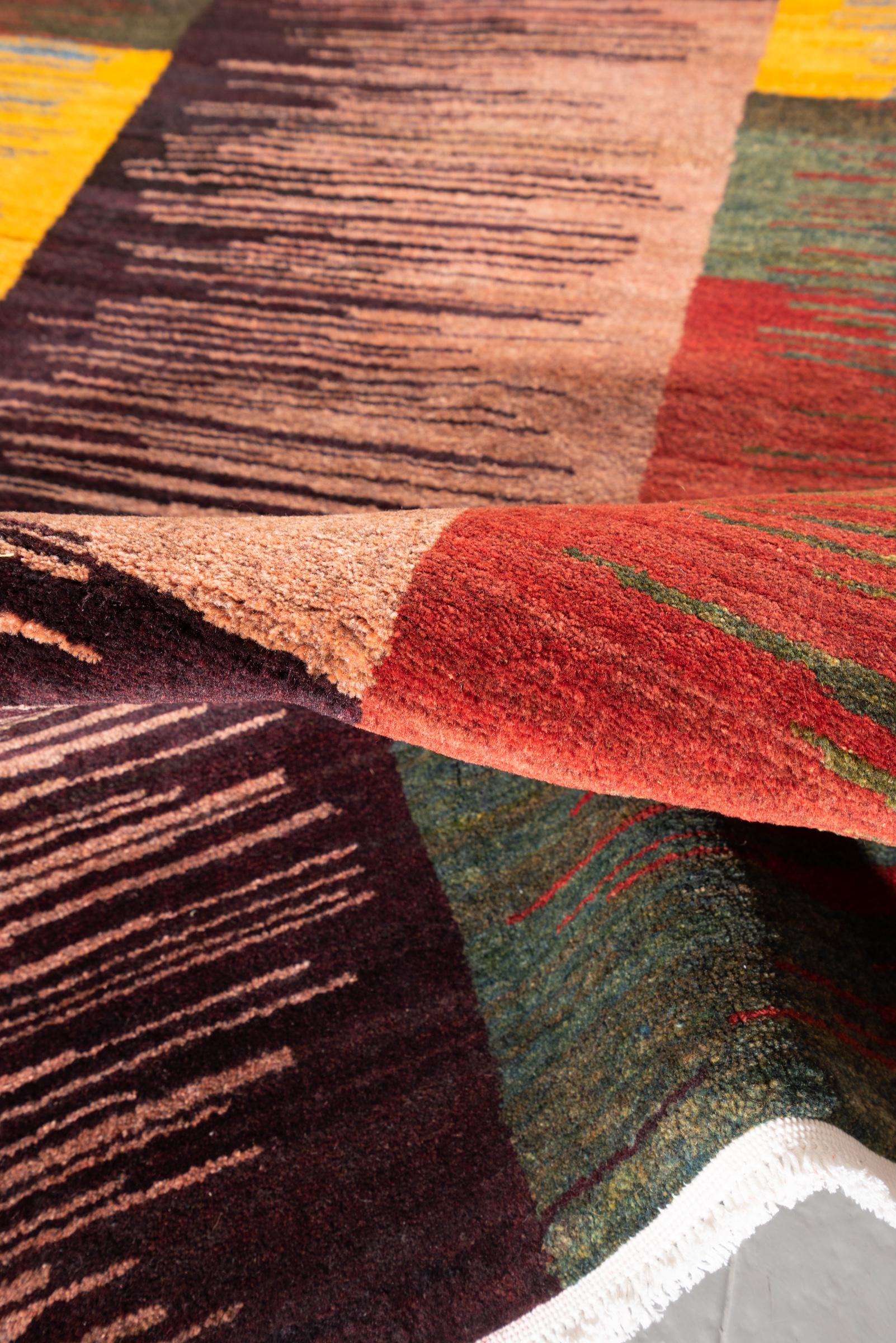 New Weave Bijar Mazandaran Minimalist Dodanegh Persian Rug