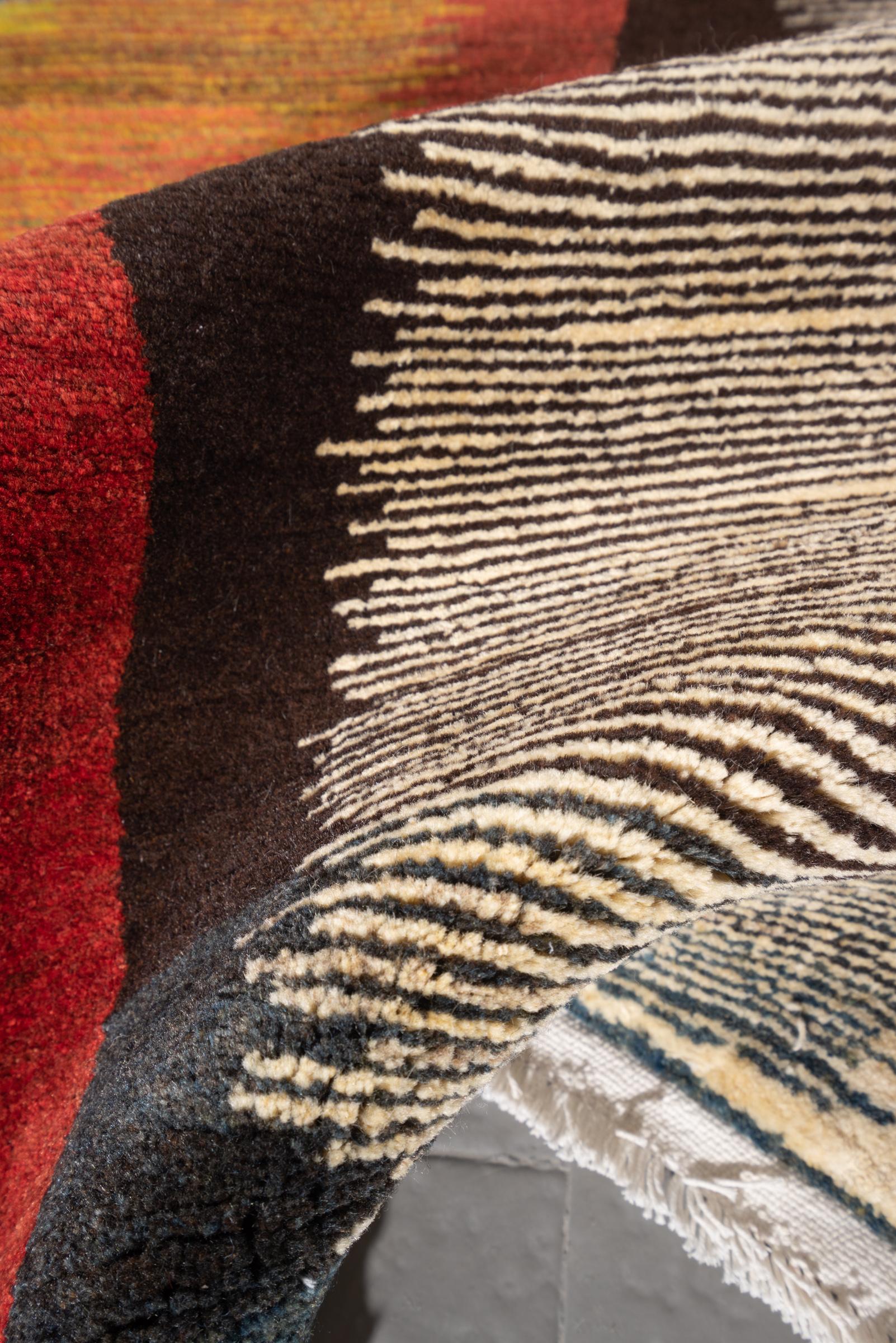 New Weave Bijar Mazandaran Minimalist Rudkhan Persian Rug