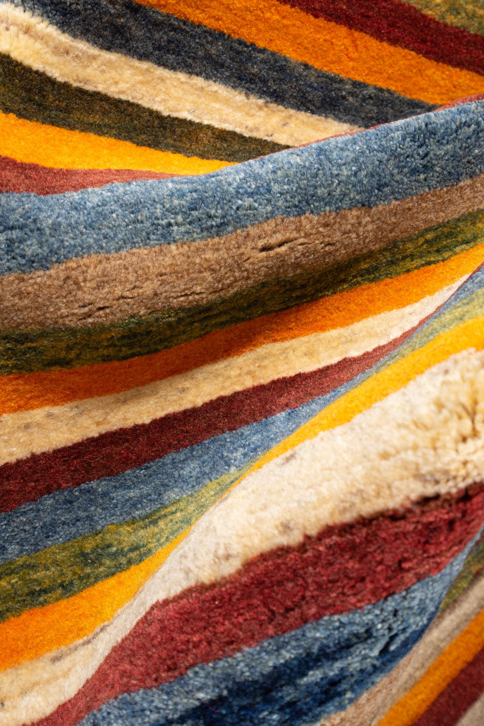 New Weave Fine Qashqai Checkered Persian Gabbeh Rug