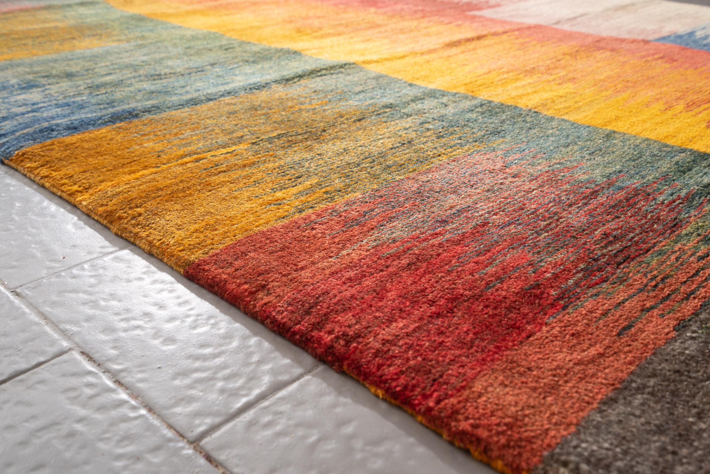New Weave Bijar Mazandaran Minimalist Alasht Sunrise Persian Rug