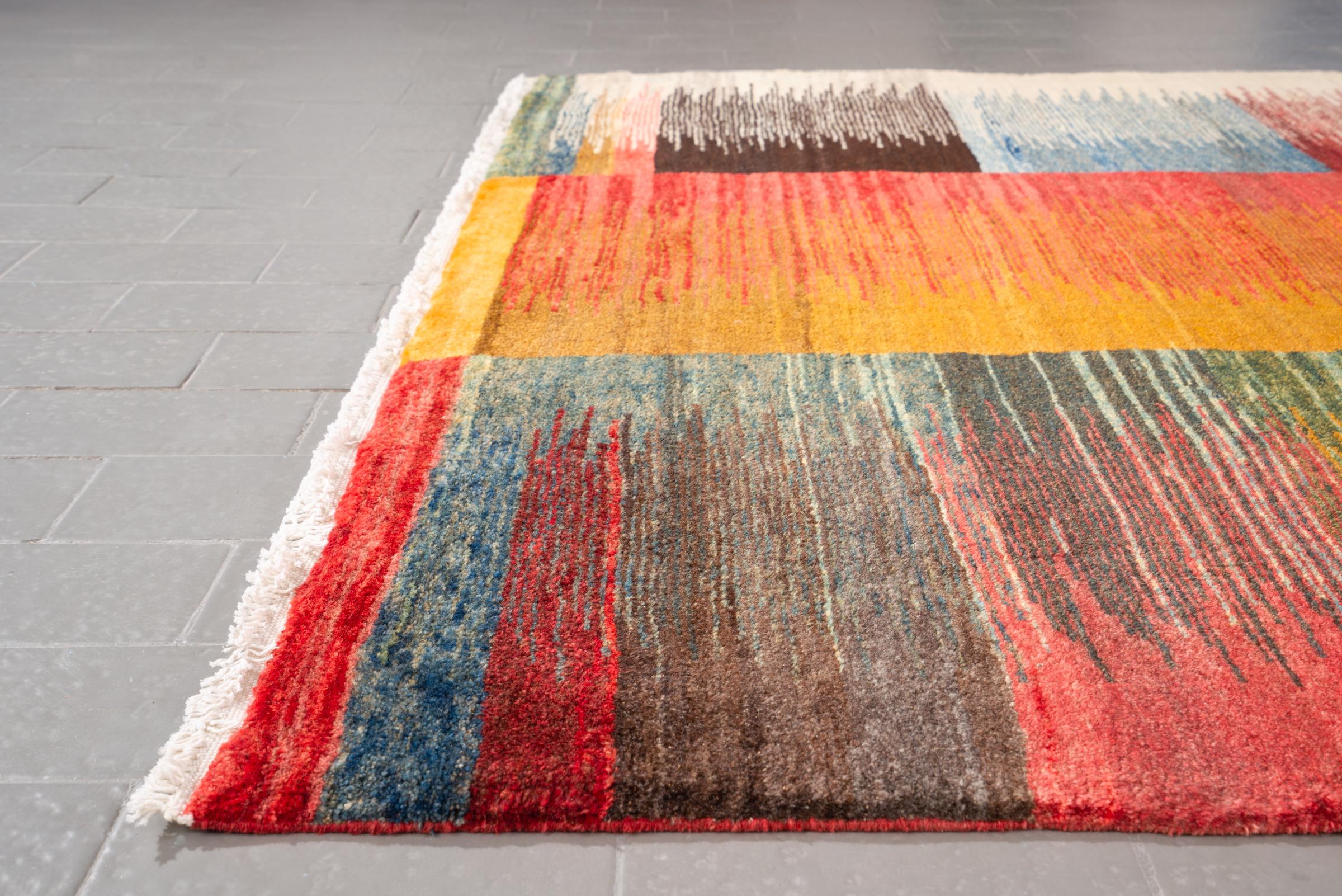 New Weave Bijar Mazandaran Minimalist Alasht Sunrise Persian Rug