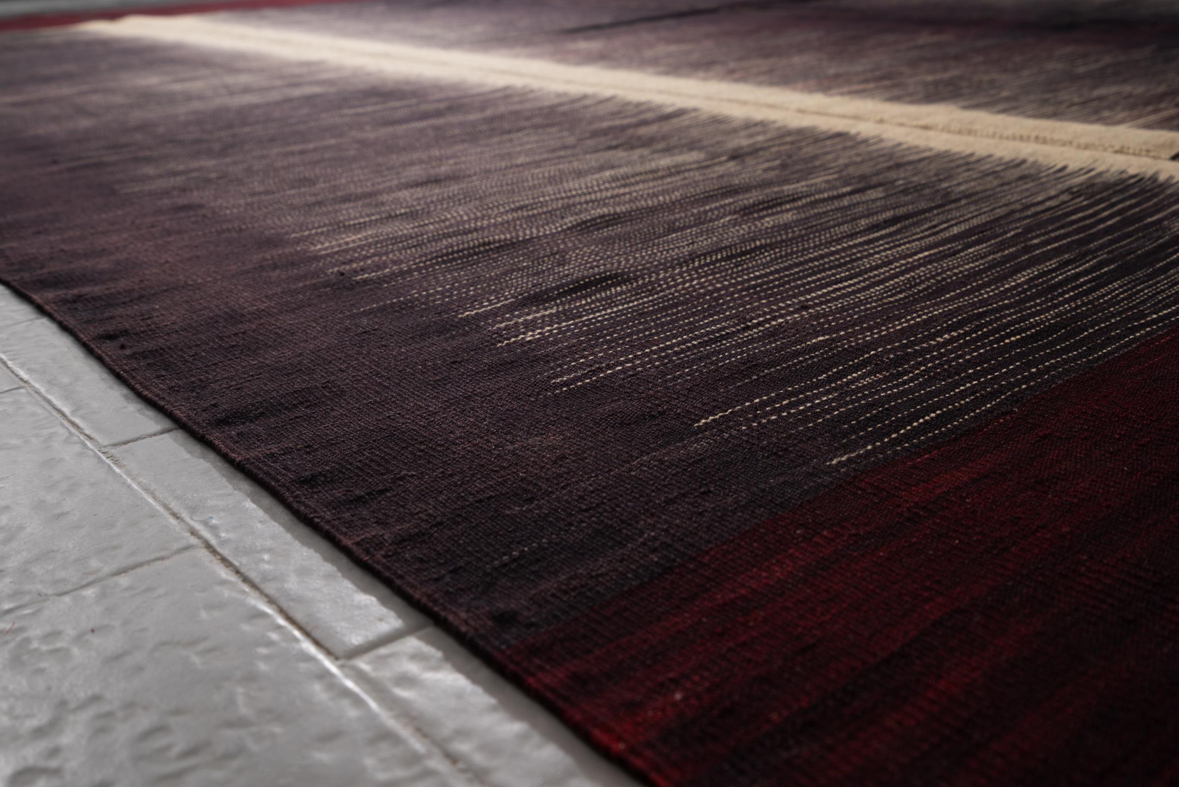 New Weave Mazandaran Minimalist Fine Markers Persian Kilim Rug