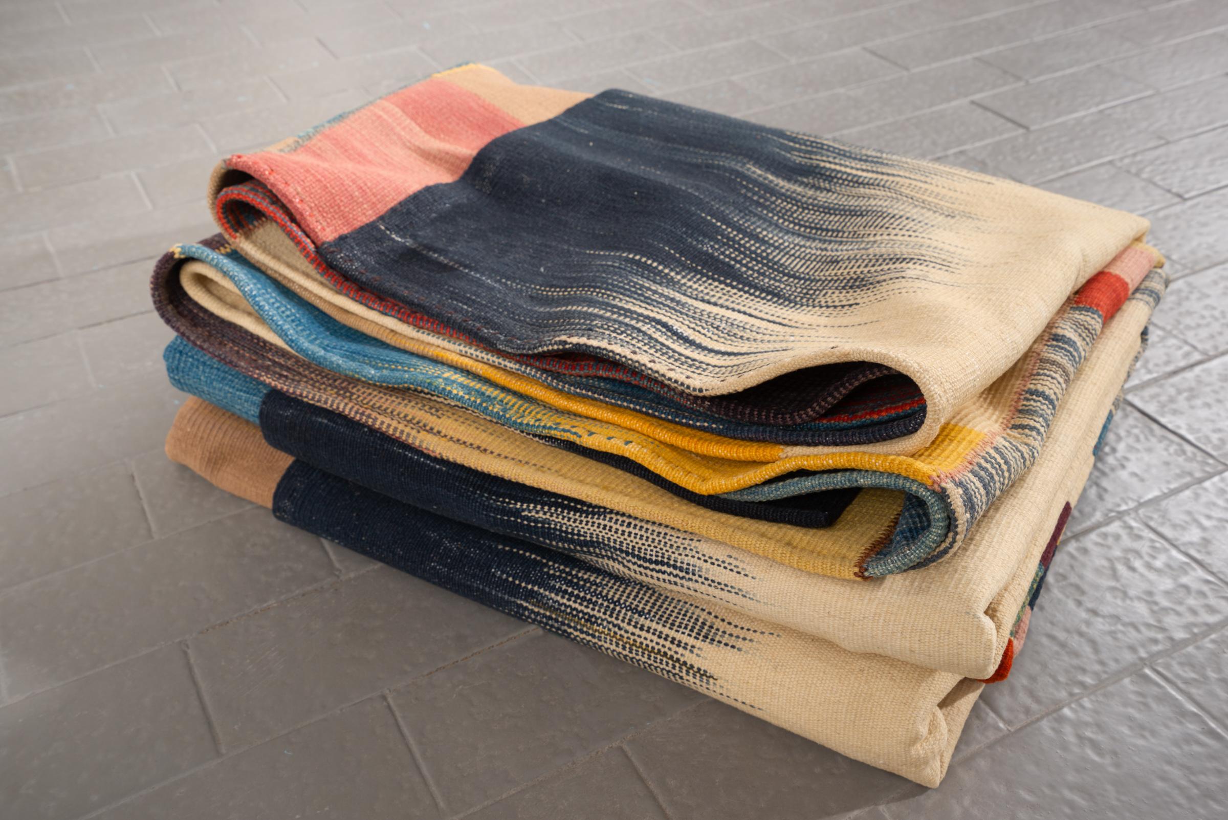 New Weave Fine Mazandaran Minimalist Markers Persian Kilim Rug