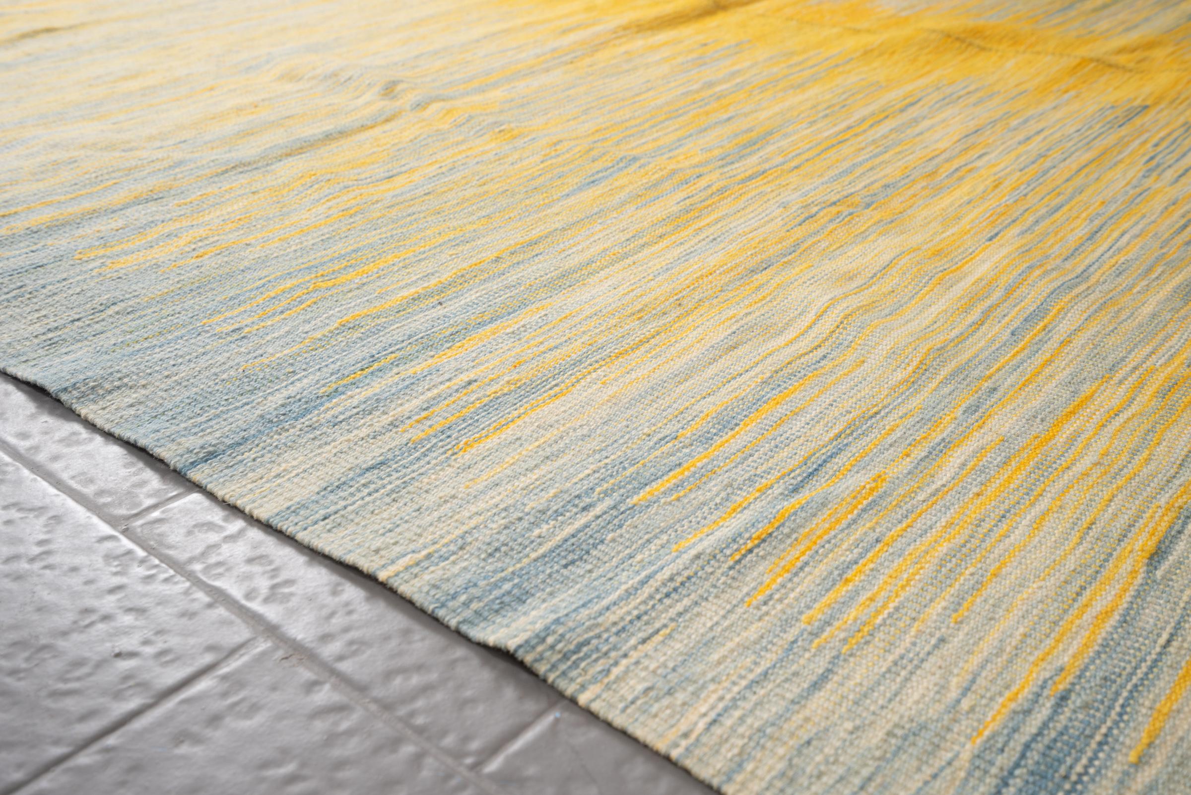 New Weave Fine Mazandaran Minimalist Markers Persian Kilim Rug