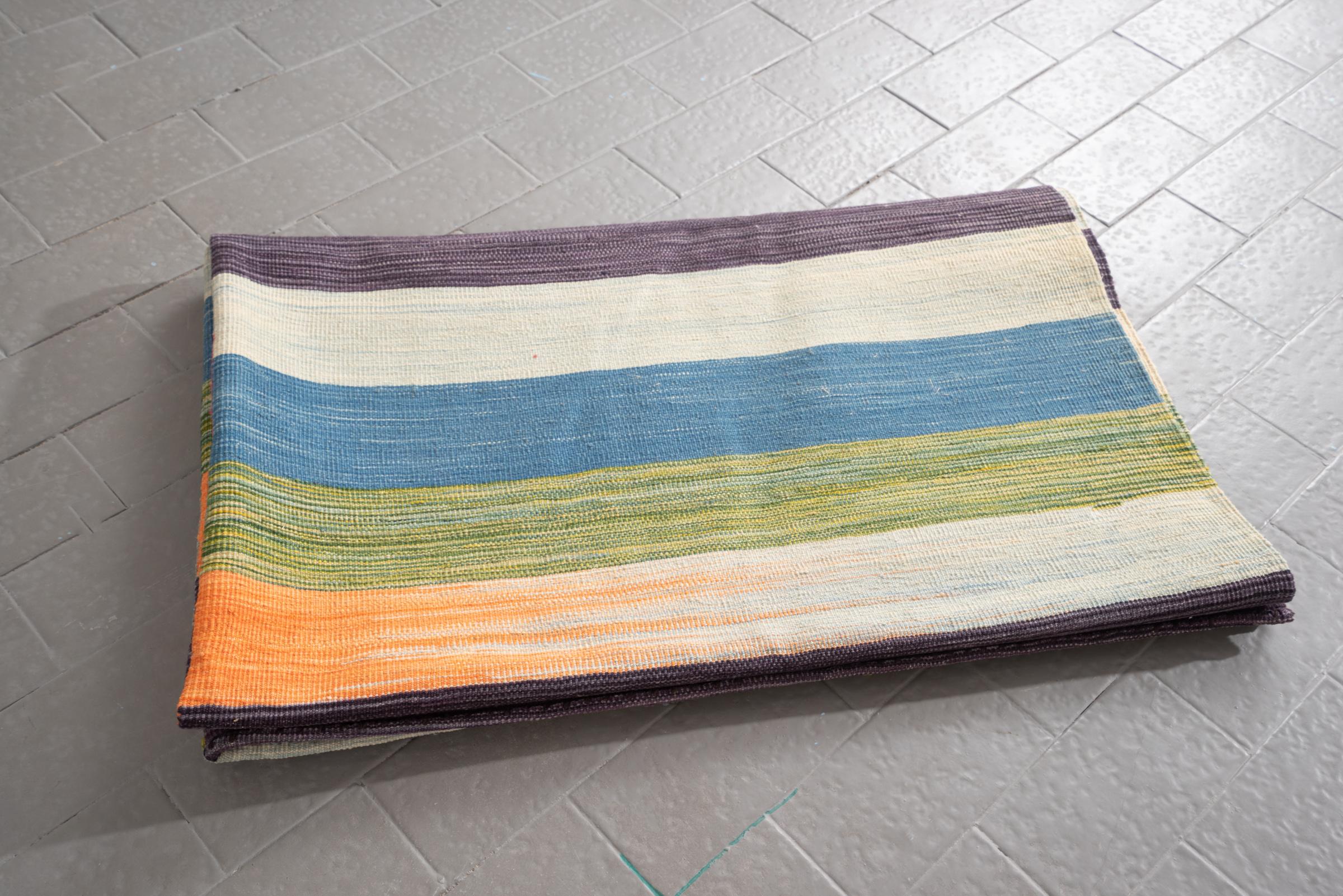 New Weave Fine Mazandaran Minimalist Markers Persian Kilim Rug