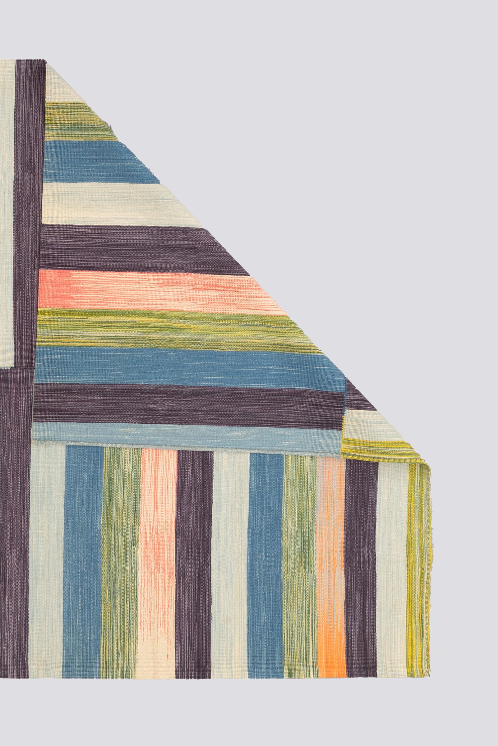 New Weave Fine Mazandaran Minimalist Markers Persian Kilim Rug