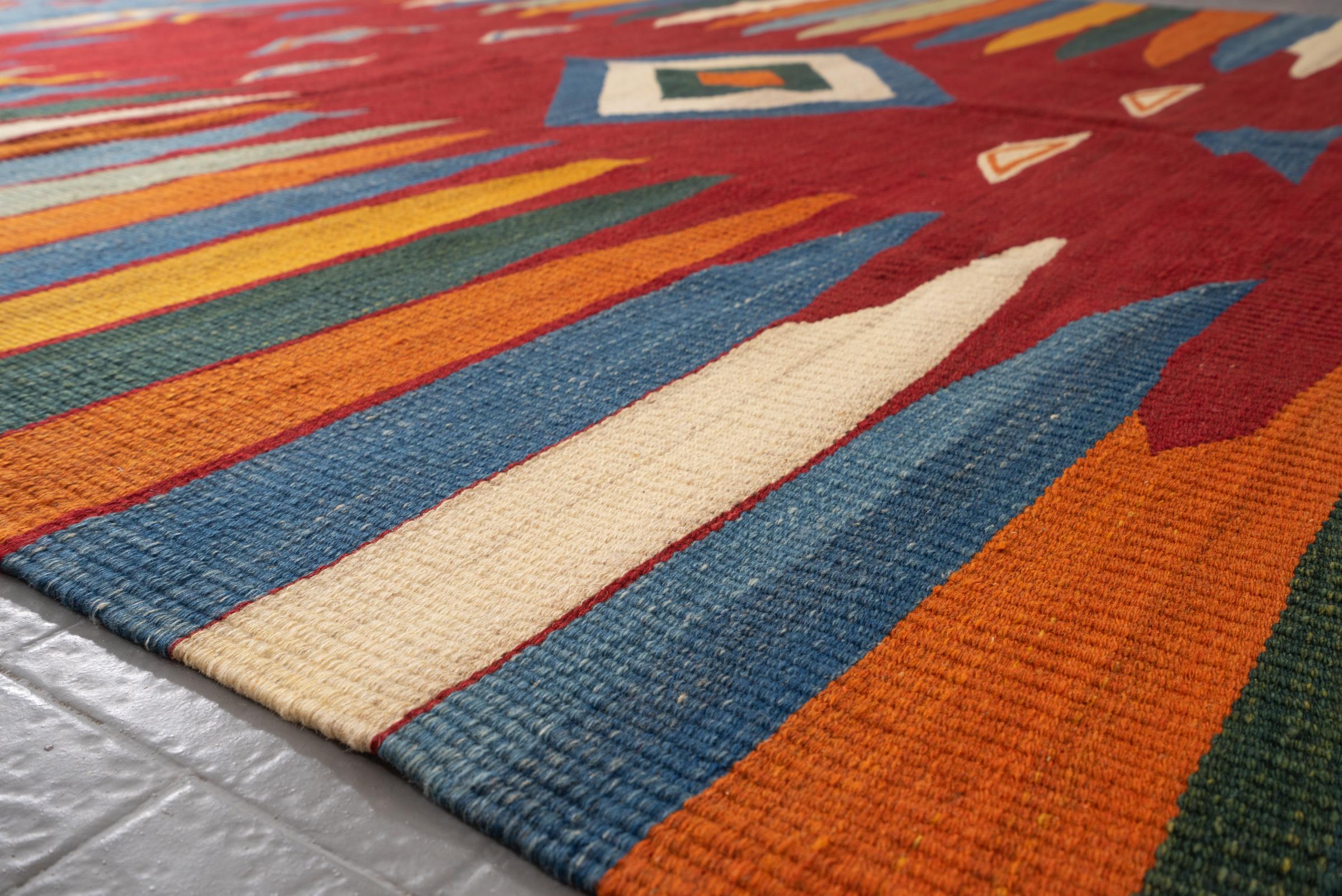 New Weave Rare Fine Bijar Kamu Persian Kilim Rug