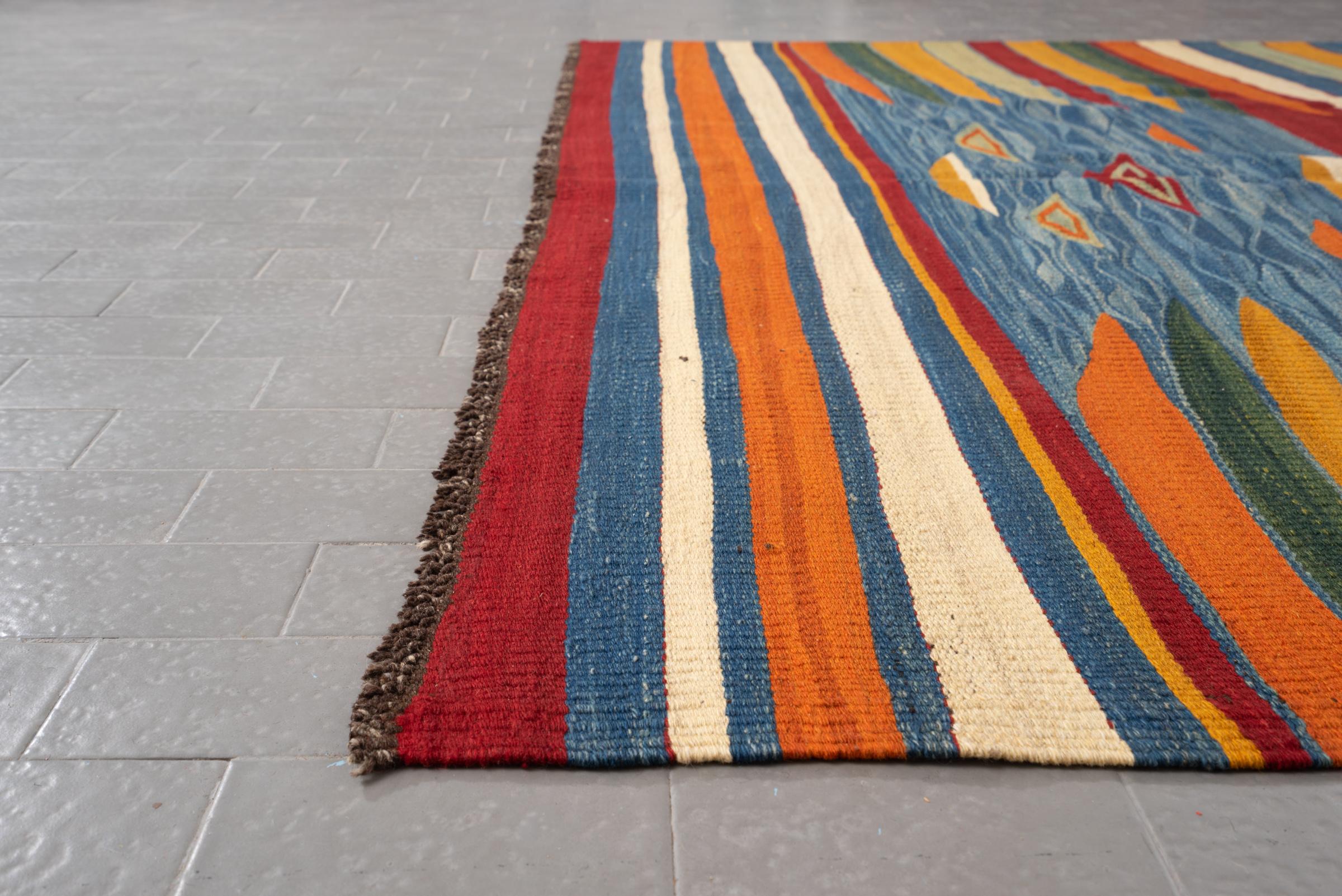 New Weave Rare Fine Bijar Kamu Persian Kilim Rug