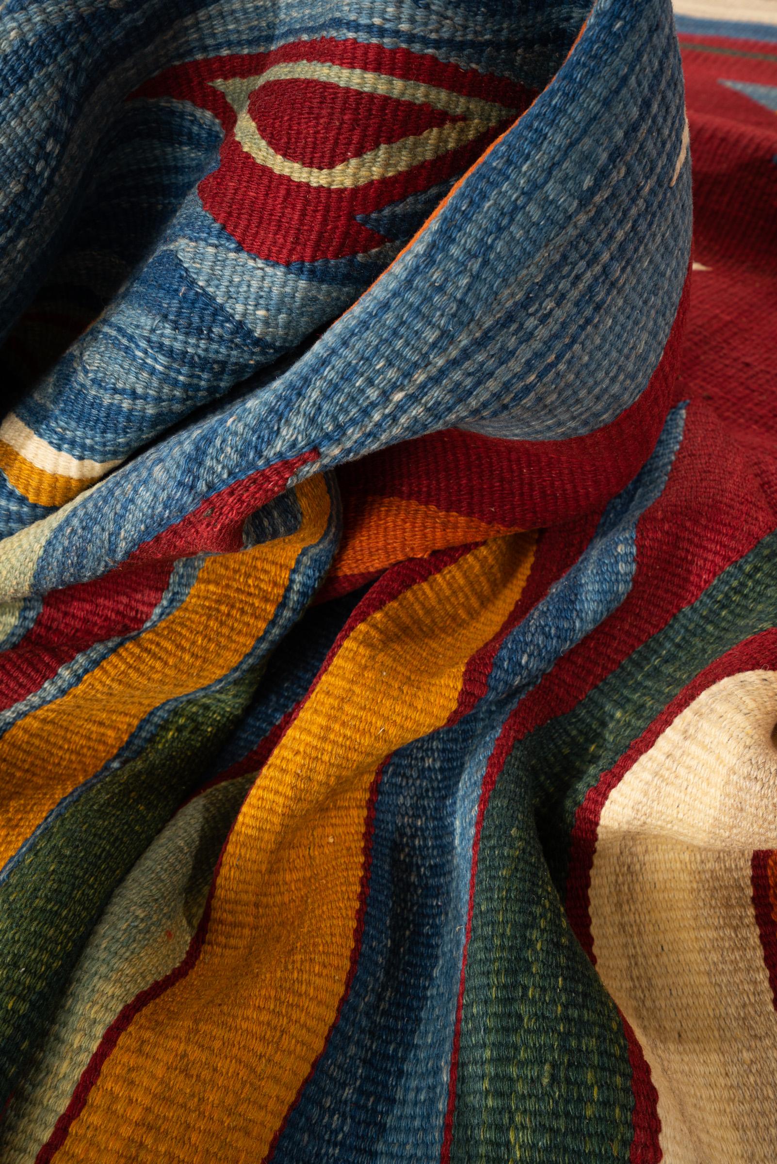 New Weave Rare Fine Bijar Kamu Persian Kilim Rug