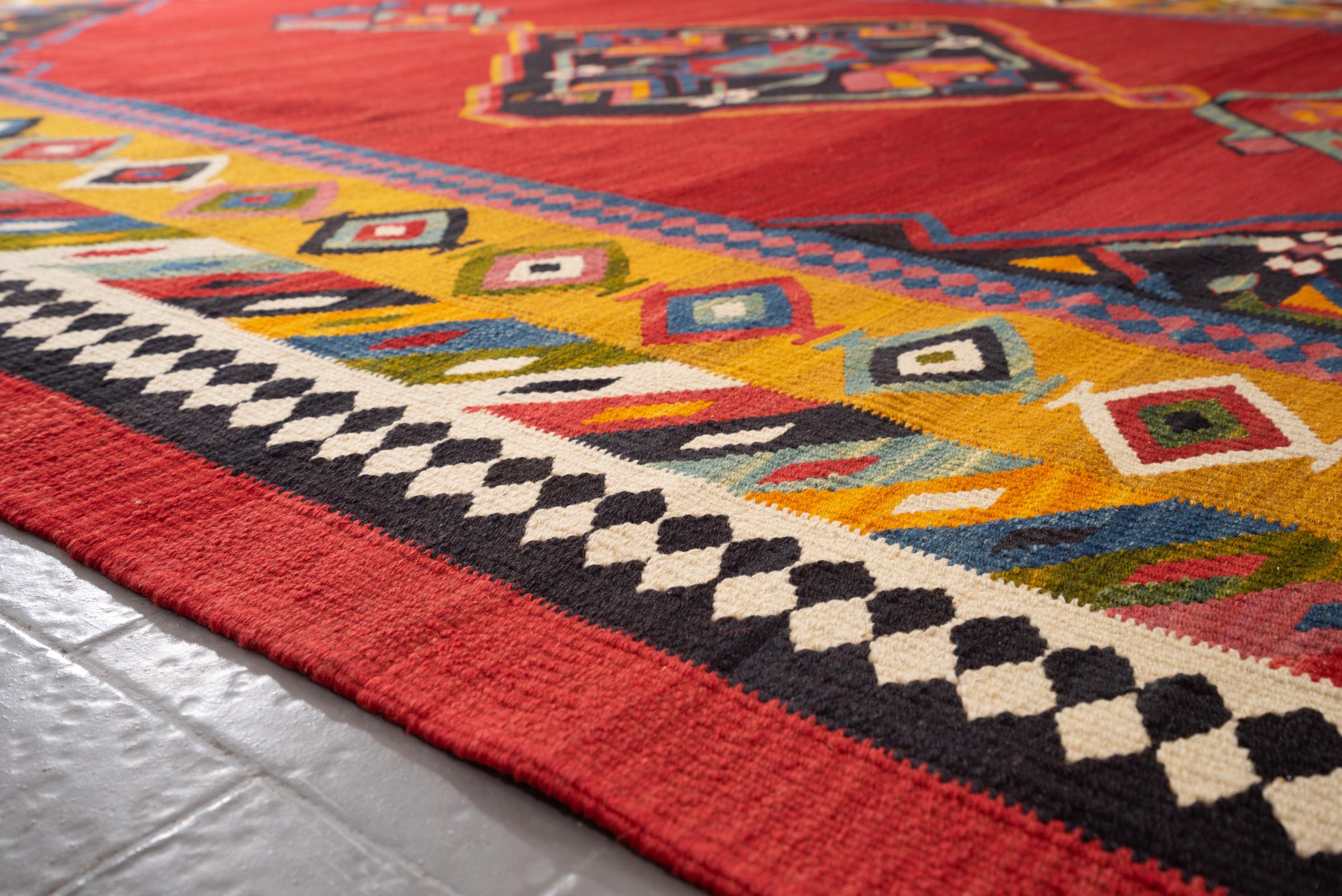 New Weave Rare Fine Bijdar Red Toranj Kilim