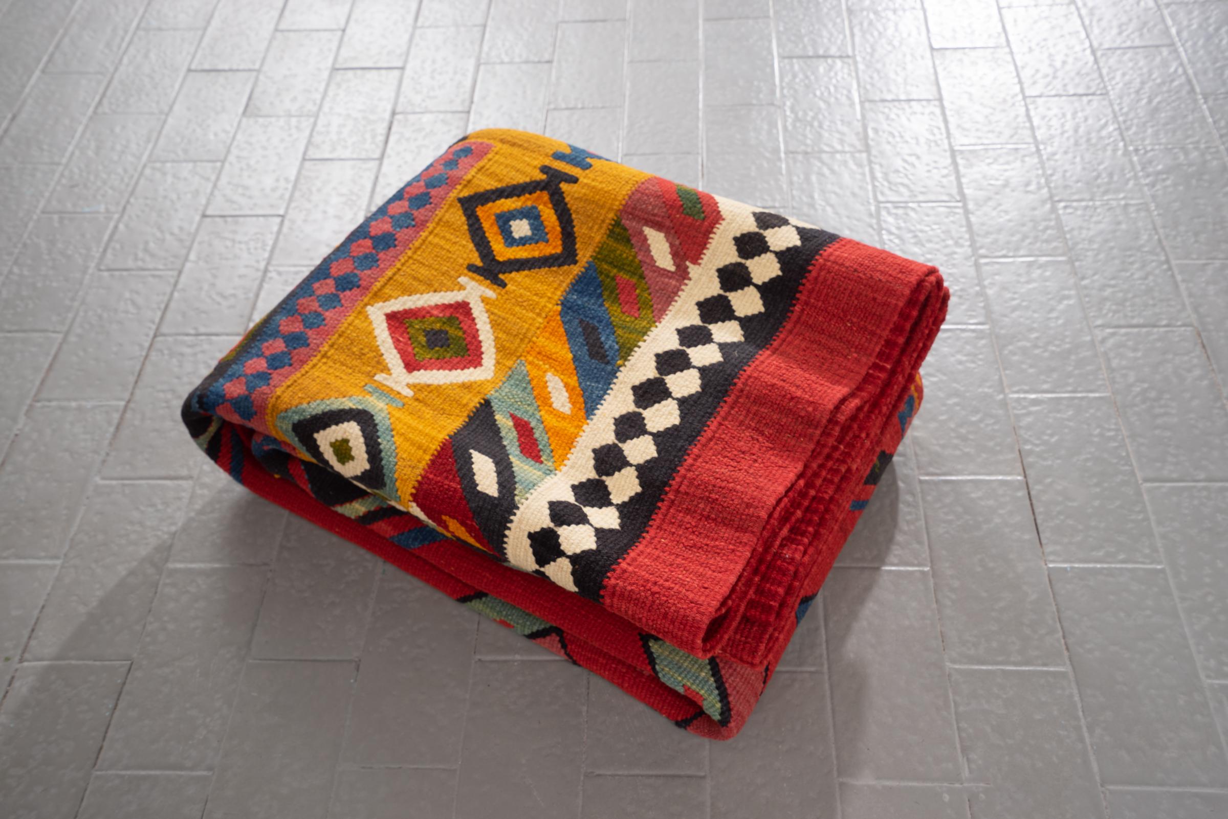 New Weave Rare Fine Bijdar Red Toranj Kilim