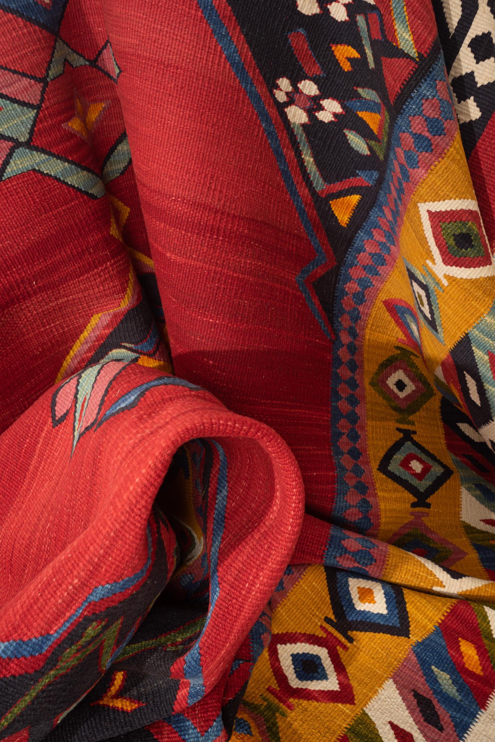 New Weave Rare Fine Bijdar Red Toranj Kilim